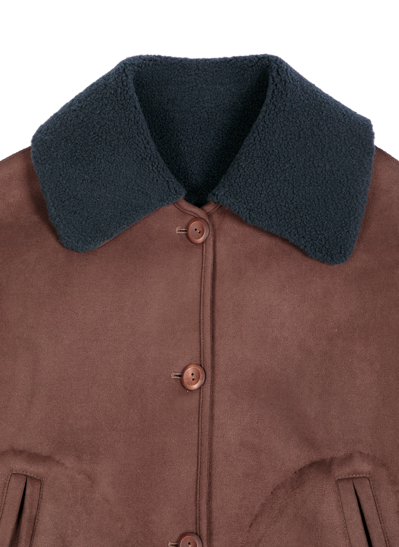 Manteau ample uni à col sherpa BOBO CHOSES Brown