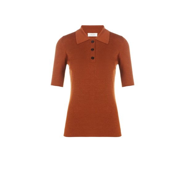 Polo en laine et soie