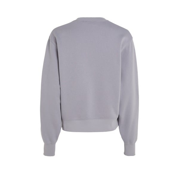 Sweatshirt ample avec logo brodé en coton mélangé