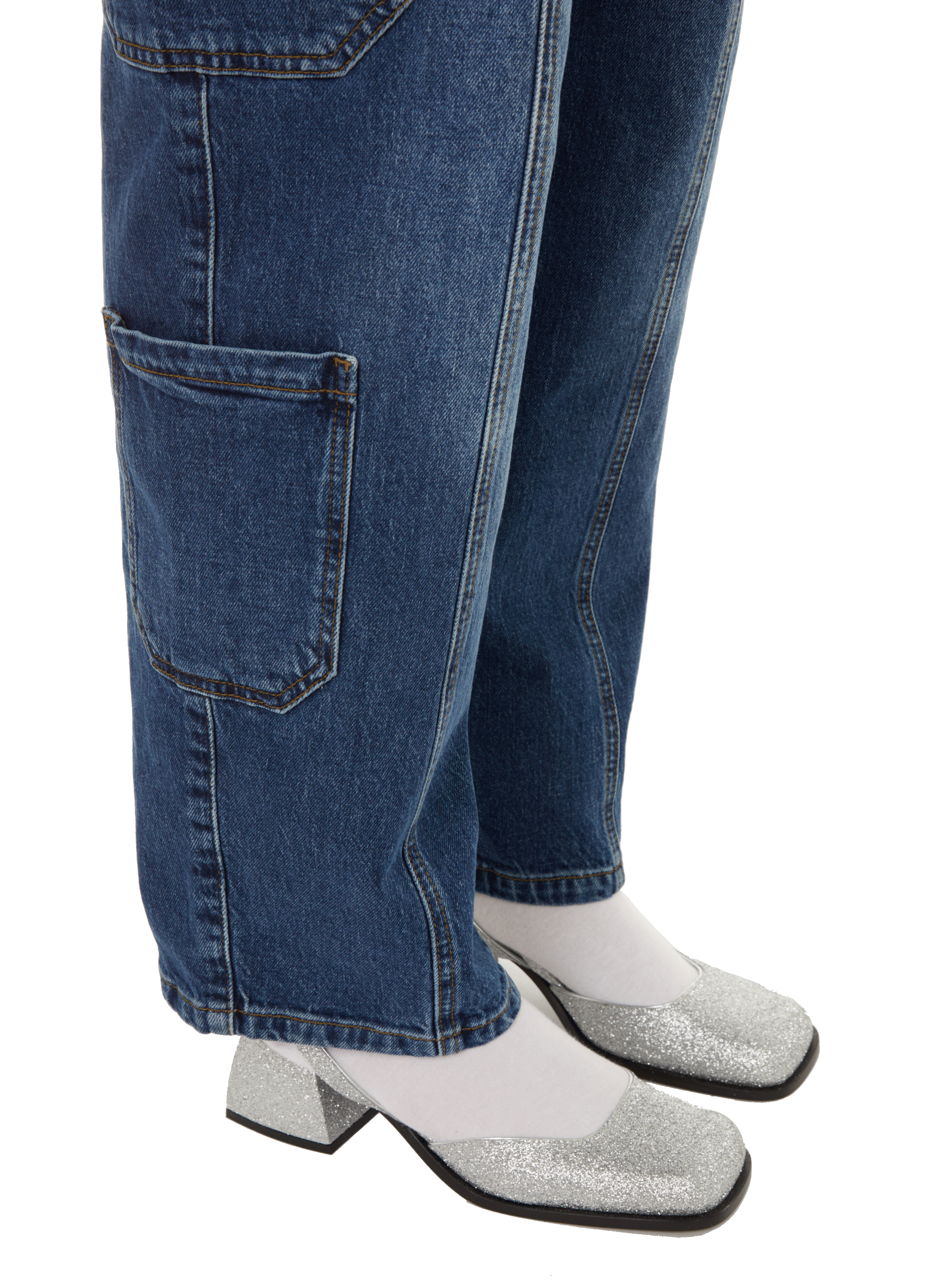 Jean cargo large en coton BAUM UND PFERDGARTEN Bleu