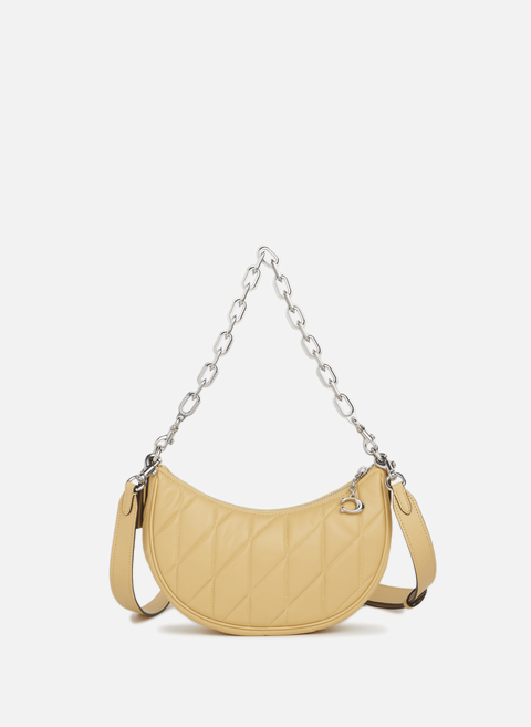 Leather shoulder bag YellowCOACH 