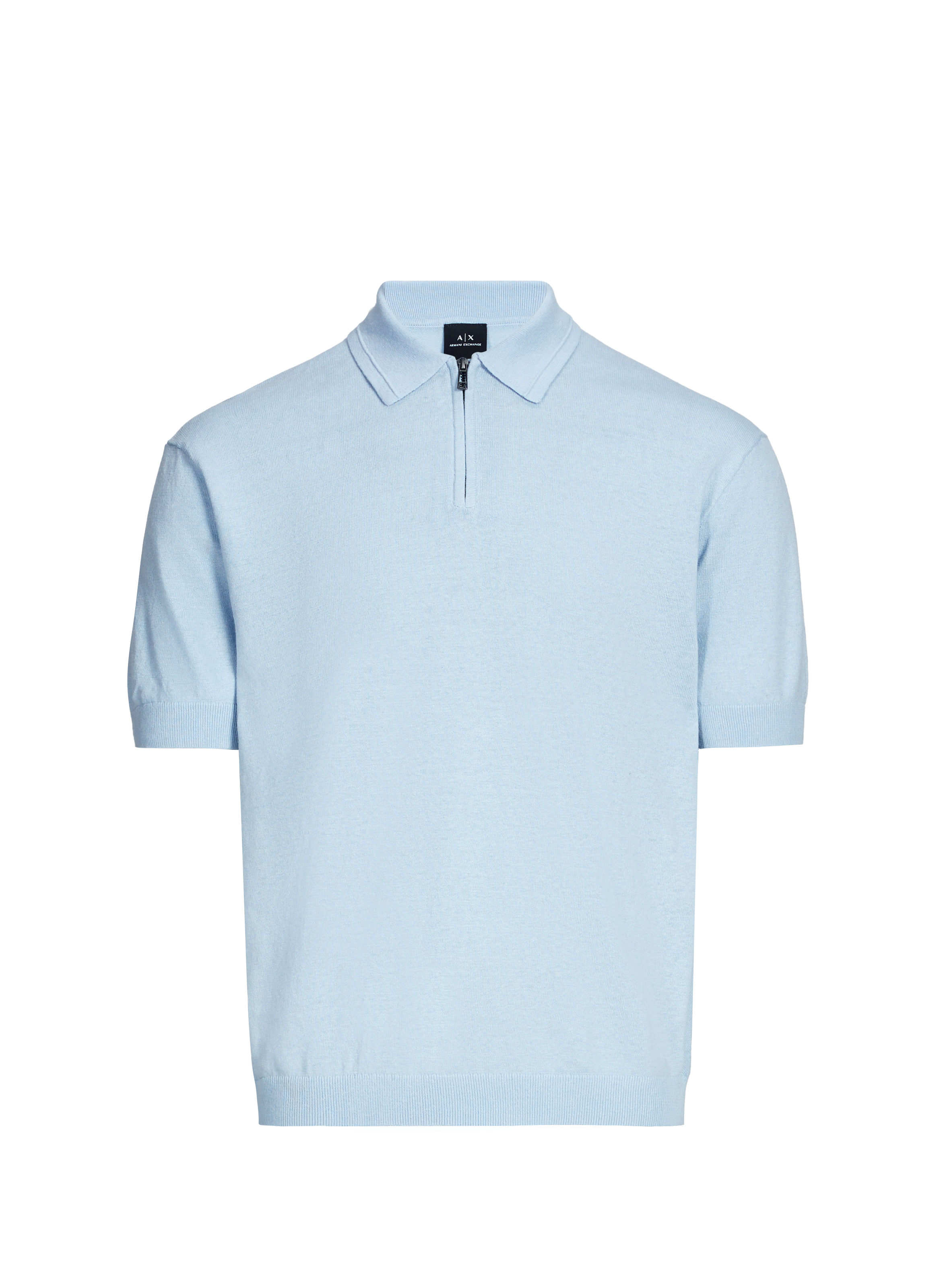 Linen and cotton polo shirt ARMANI EXCHANGE Blue