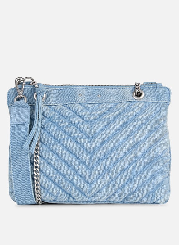 Sac matelassé en coton 1440 reporter Bleu by IKKS IKKS Sac matelassé en coton 1440 reporter Bleu