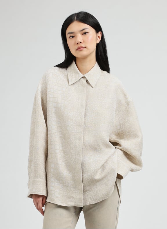 The Pasadena shirt in a blended fabric Beige by JACQUEMUS JACQUEMUS The Pasadena shirt in a blended fabric Beige