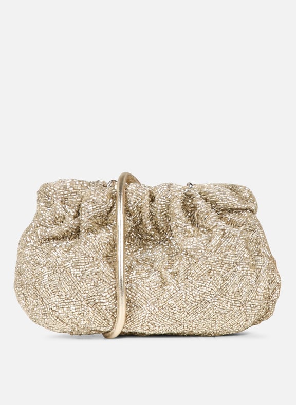 Sac froissé à perles june Argent by BA&SH BA&SH Sac froissé à perles june Argent