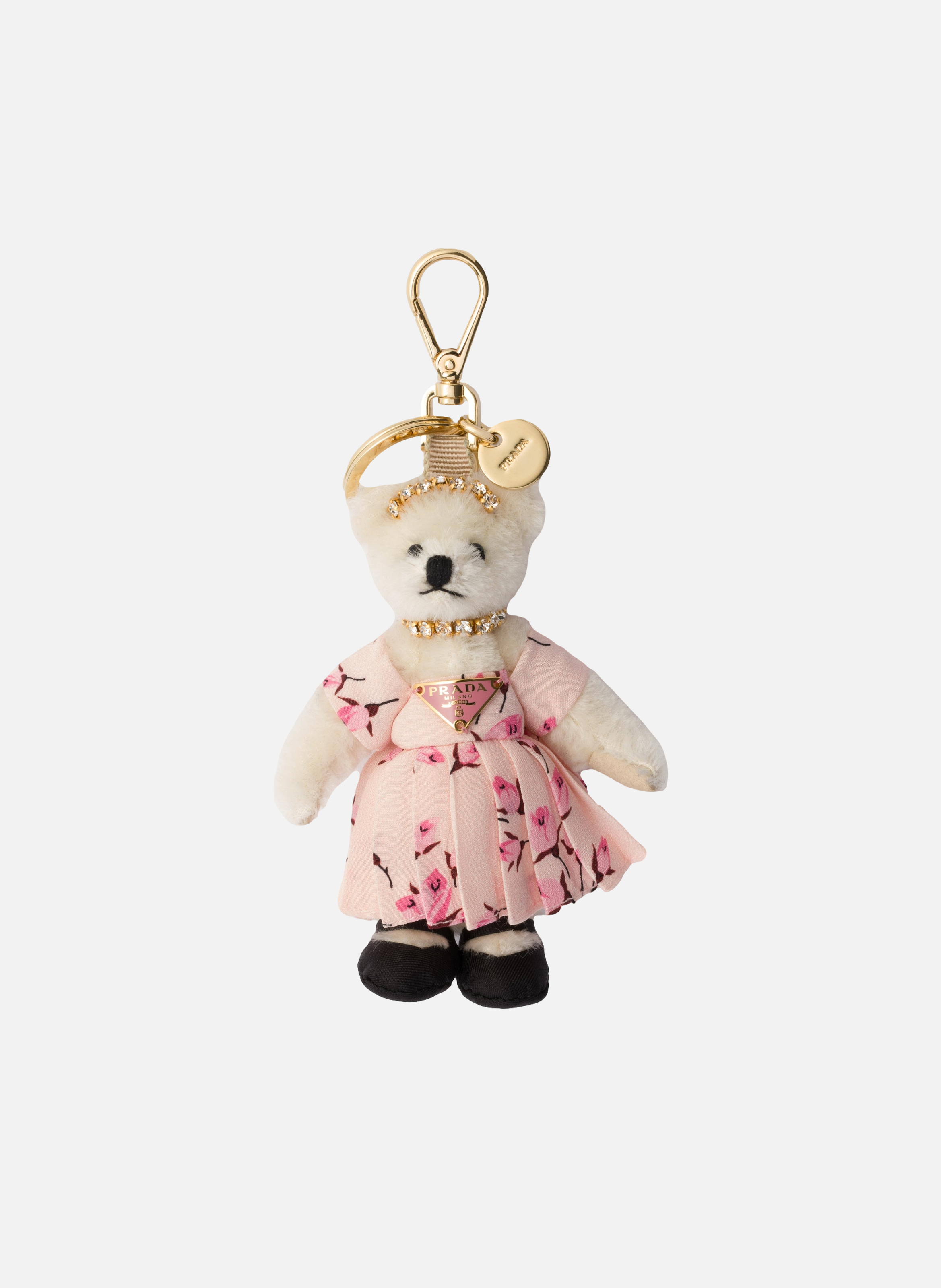Charm porte-clés teddy PRADA Blanc