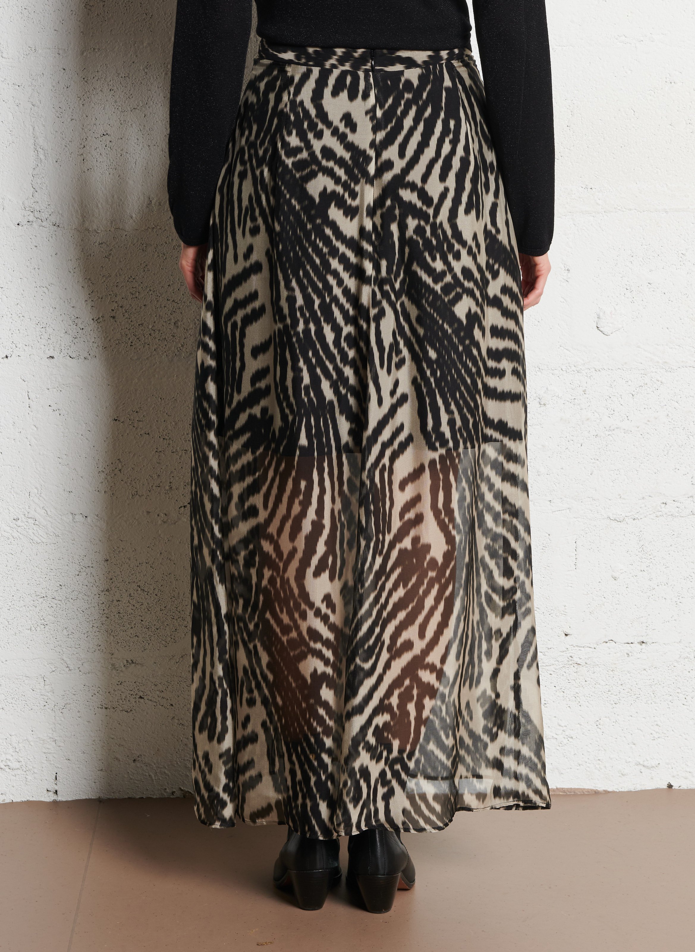 Jupe longue évasée IKKS Noir