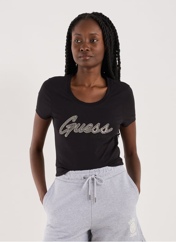 Logo T-shirt Black by GUESS GUESS Logo T-shirt Black