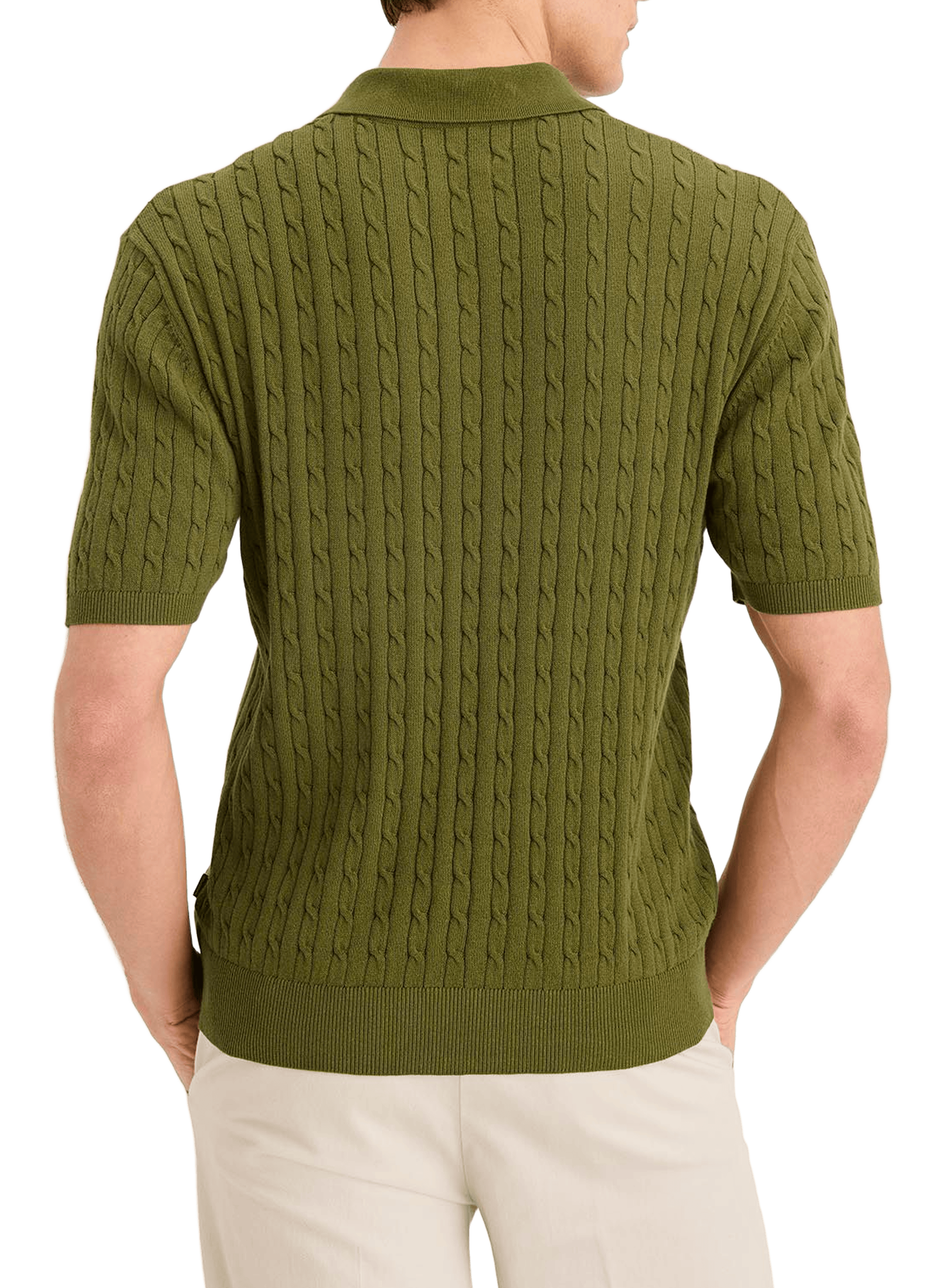 Striped polo in blended cotton DOCKERS Khaki