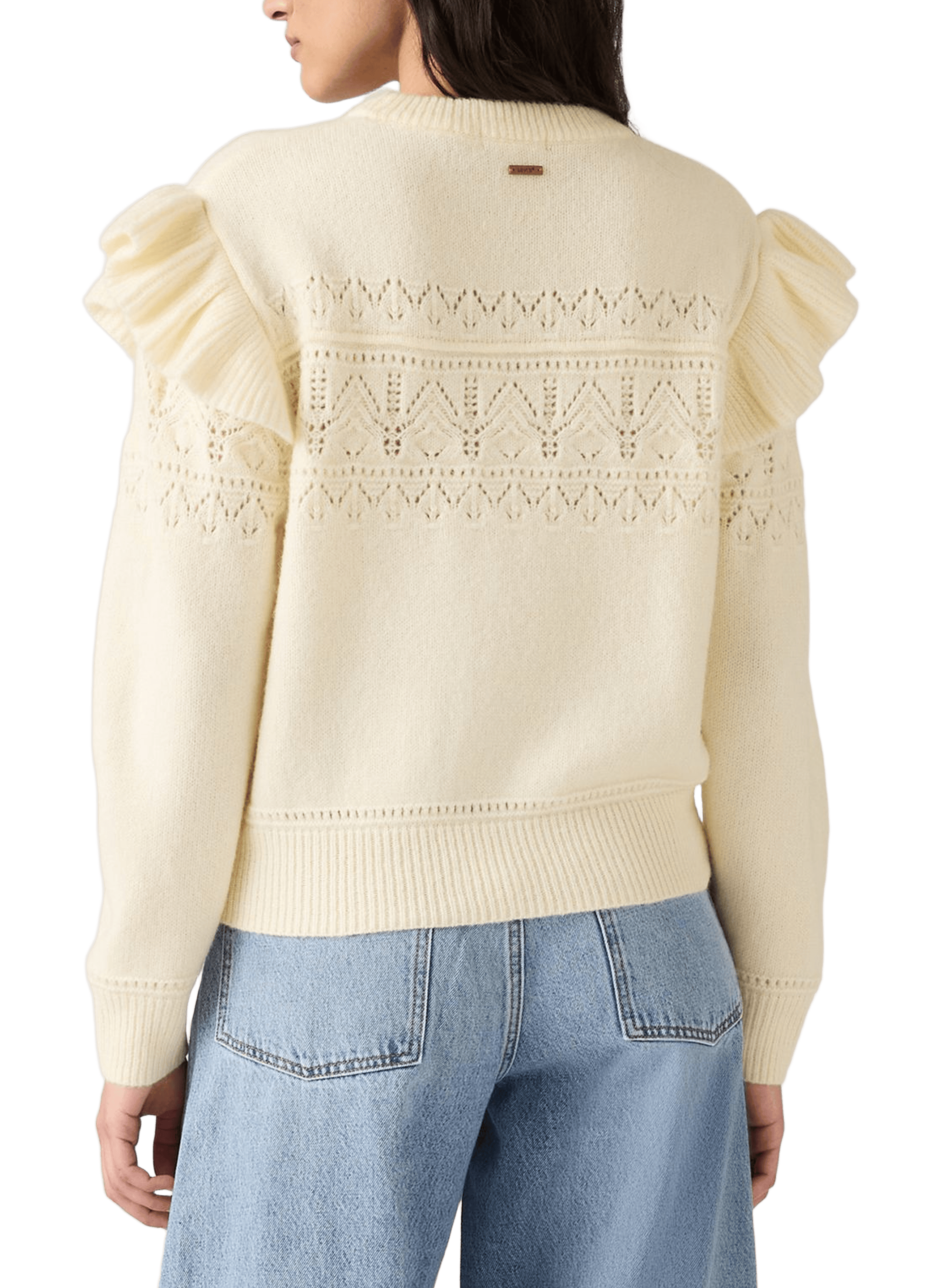 Pull côtelé à col rond LEVI'S Beige