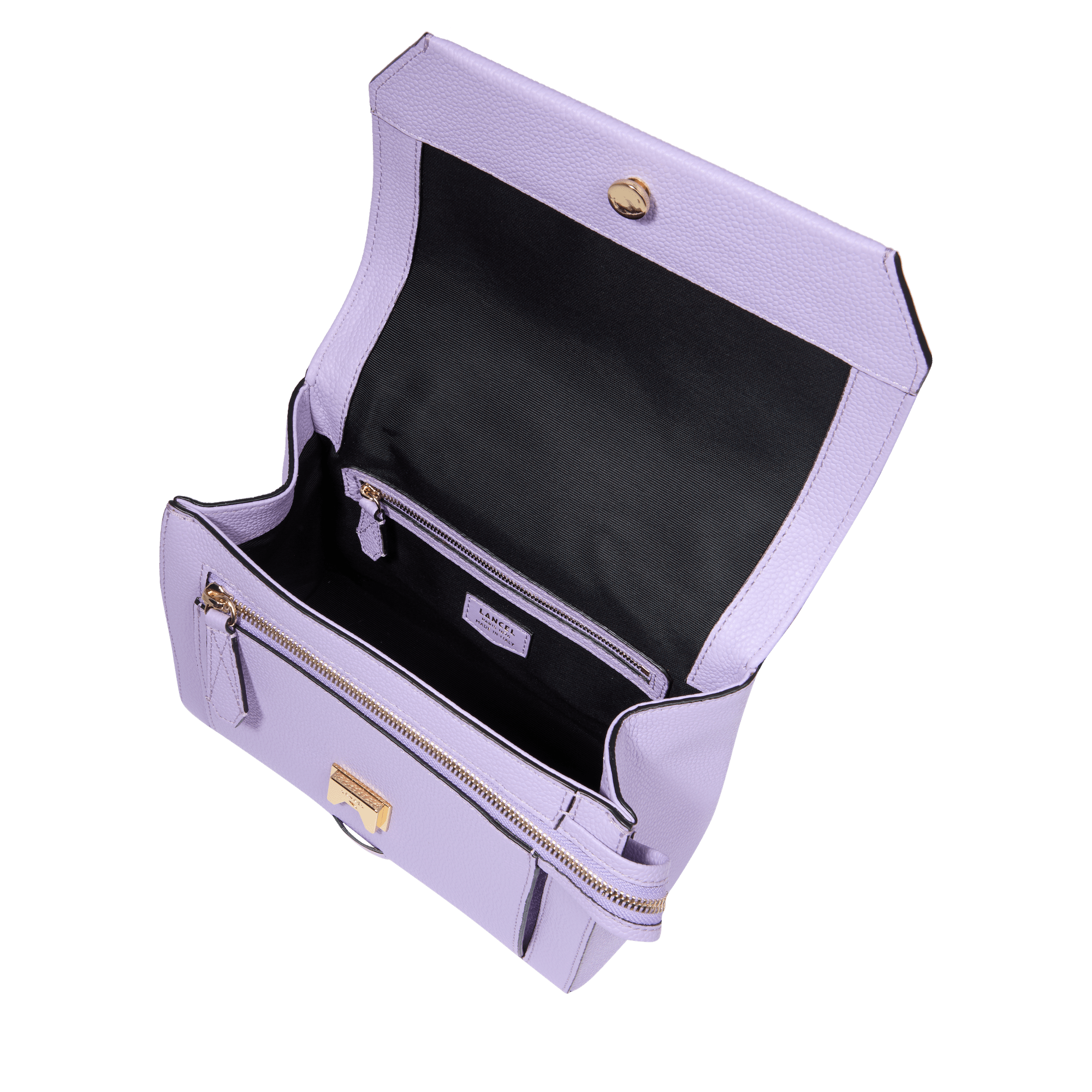 Sac rabat m ninon de lancel en cuir LANCEL Violet