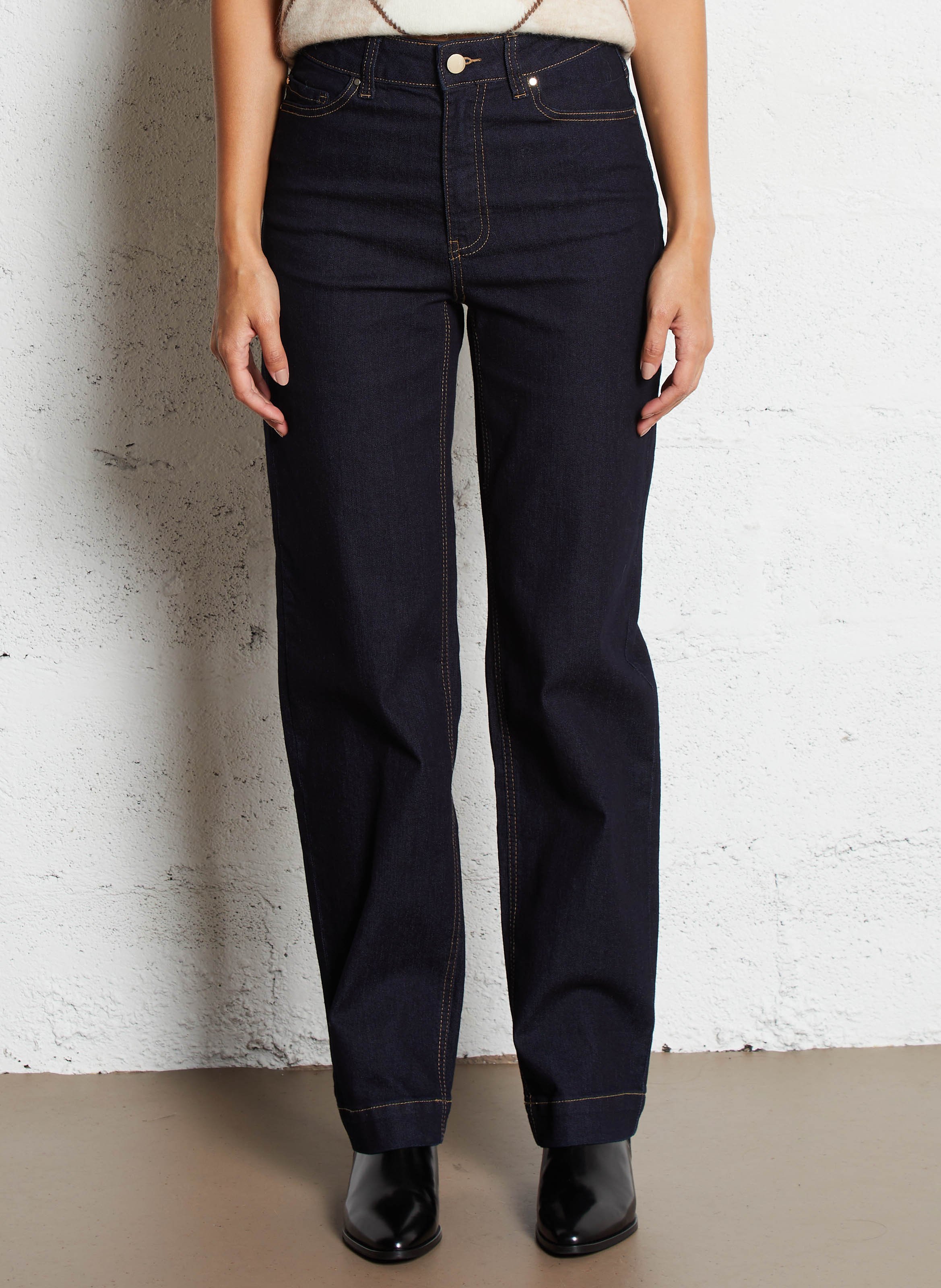 Jean droit en coton mélangé agathe MAISON 123 Bleu