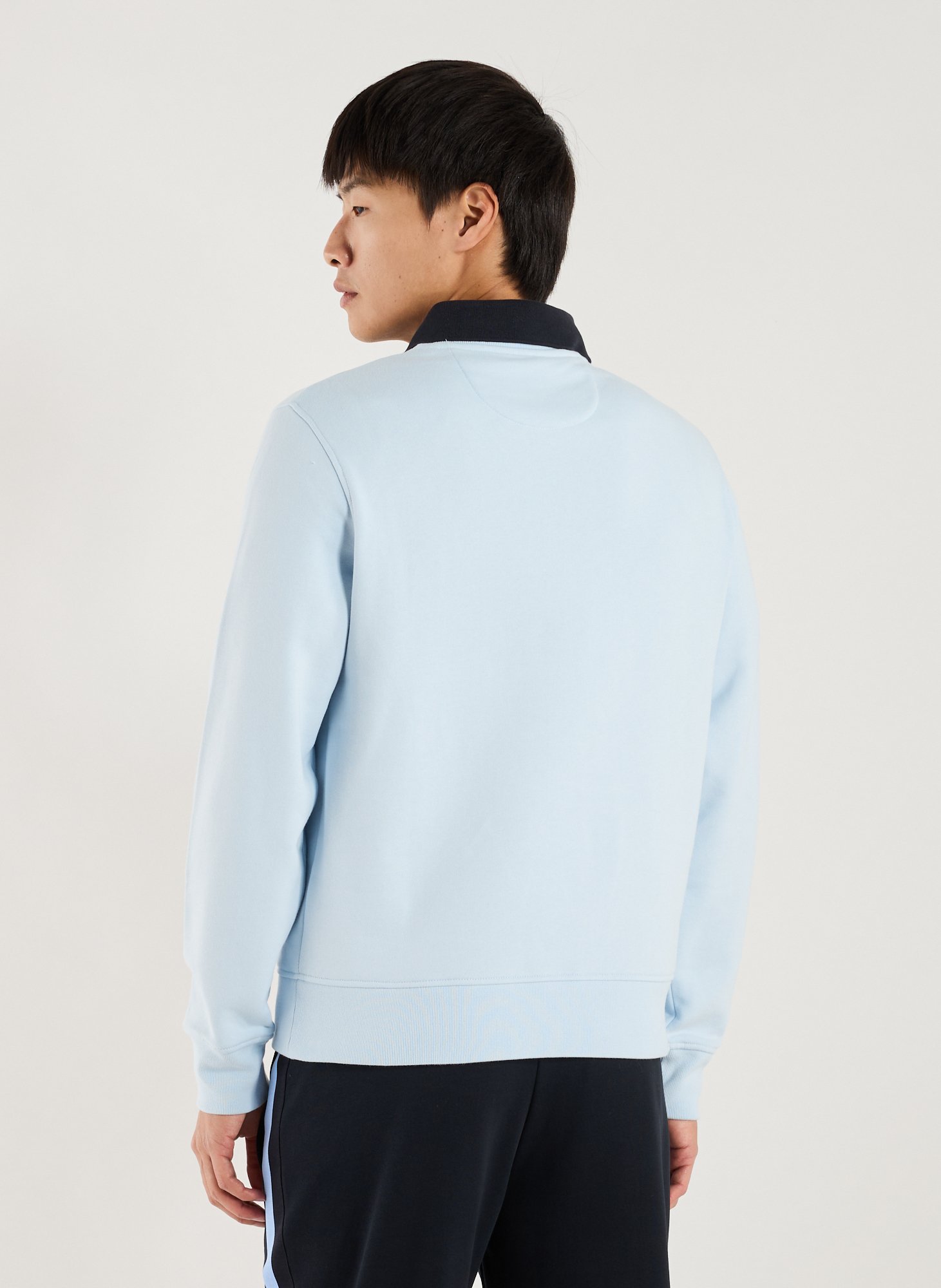 Sweatshirt uni en coton EDEN PARK Bleu