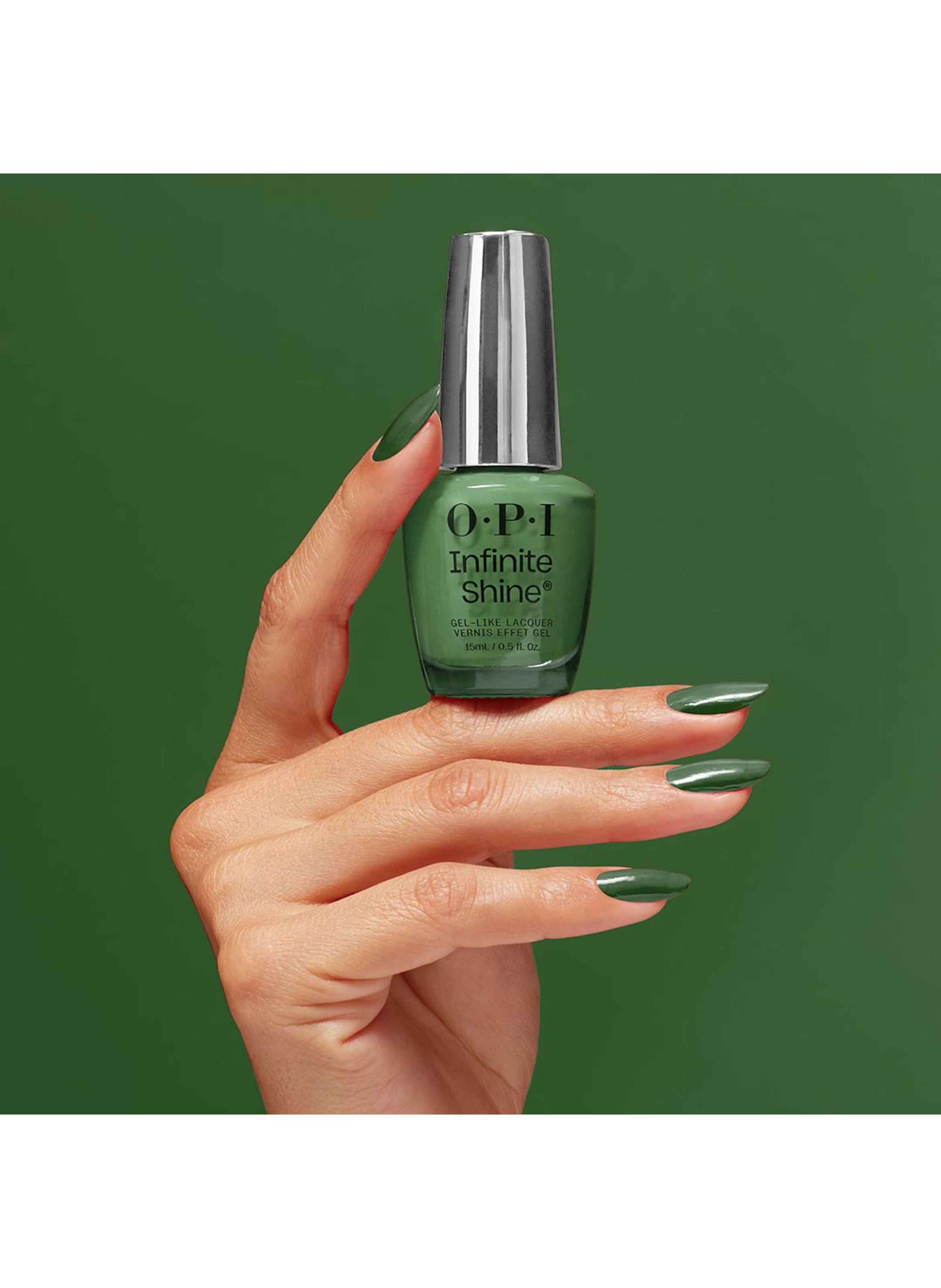 Happily Evergreen After
Infinite Shine
Long-lasting gel effect nail polish OPI Vert