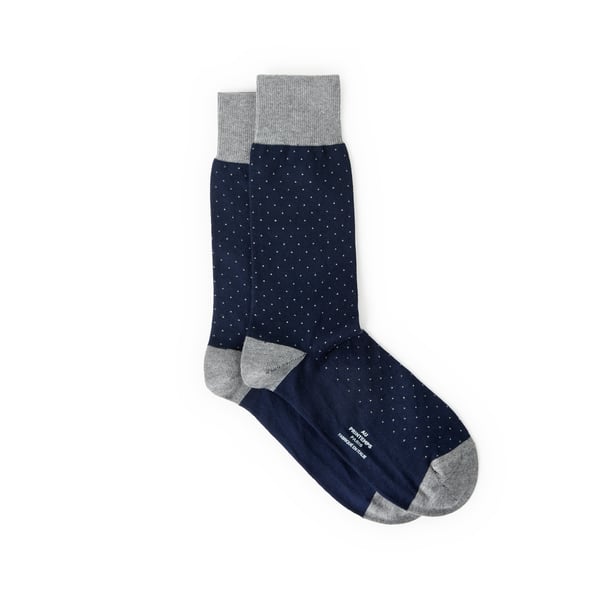 Lot de deux paires de chaussettes hautes en coton mélangé Lot de deux paires de chaussettes hautes en coton mélangé