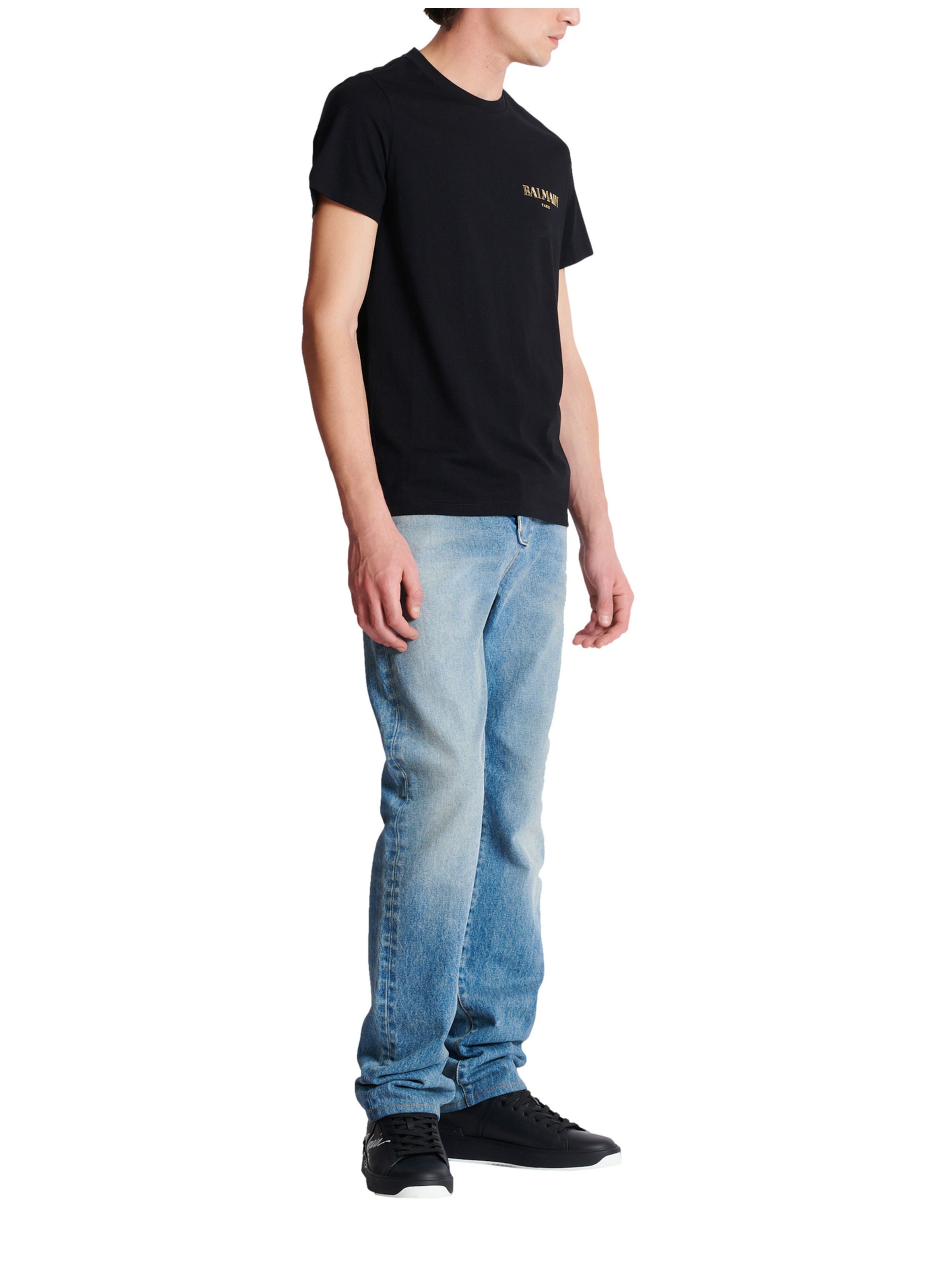 T-shirt à logo balmain vintage gel BALMAIN Doré