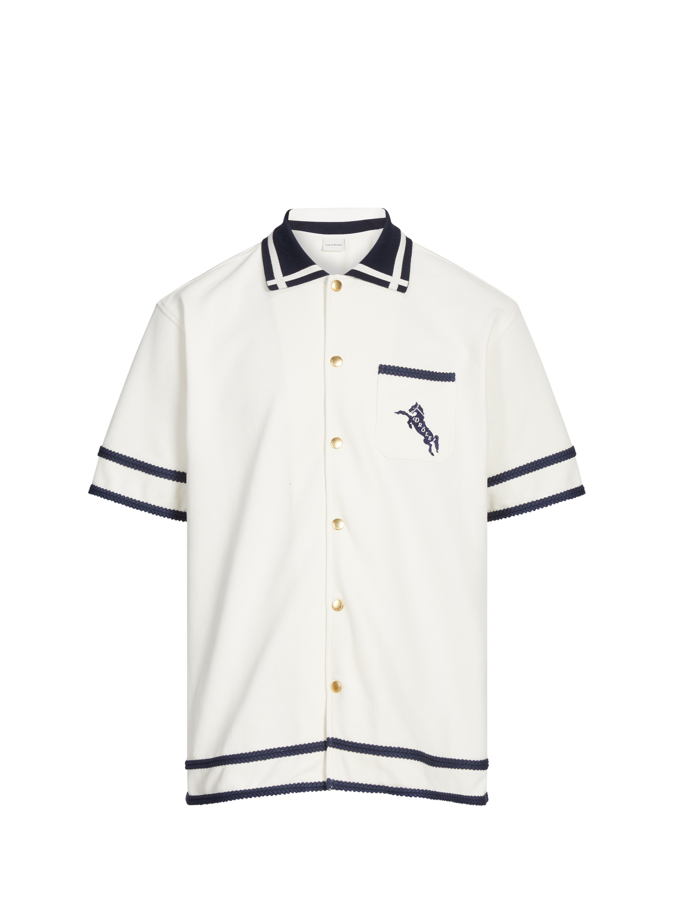 DROLE DE MONSIEUR La chemise piquée Cheval Beige