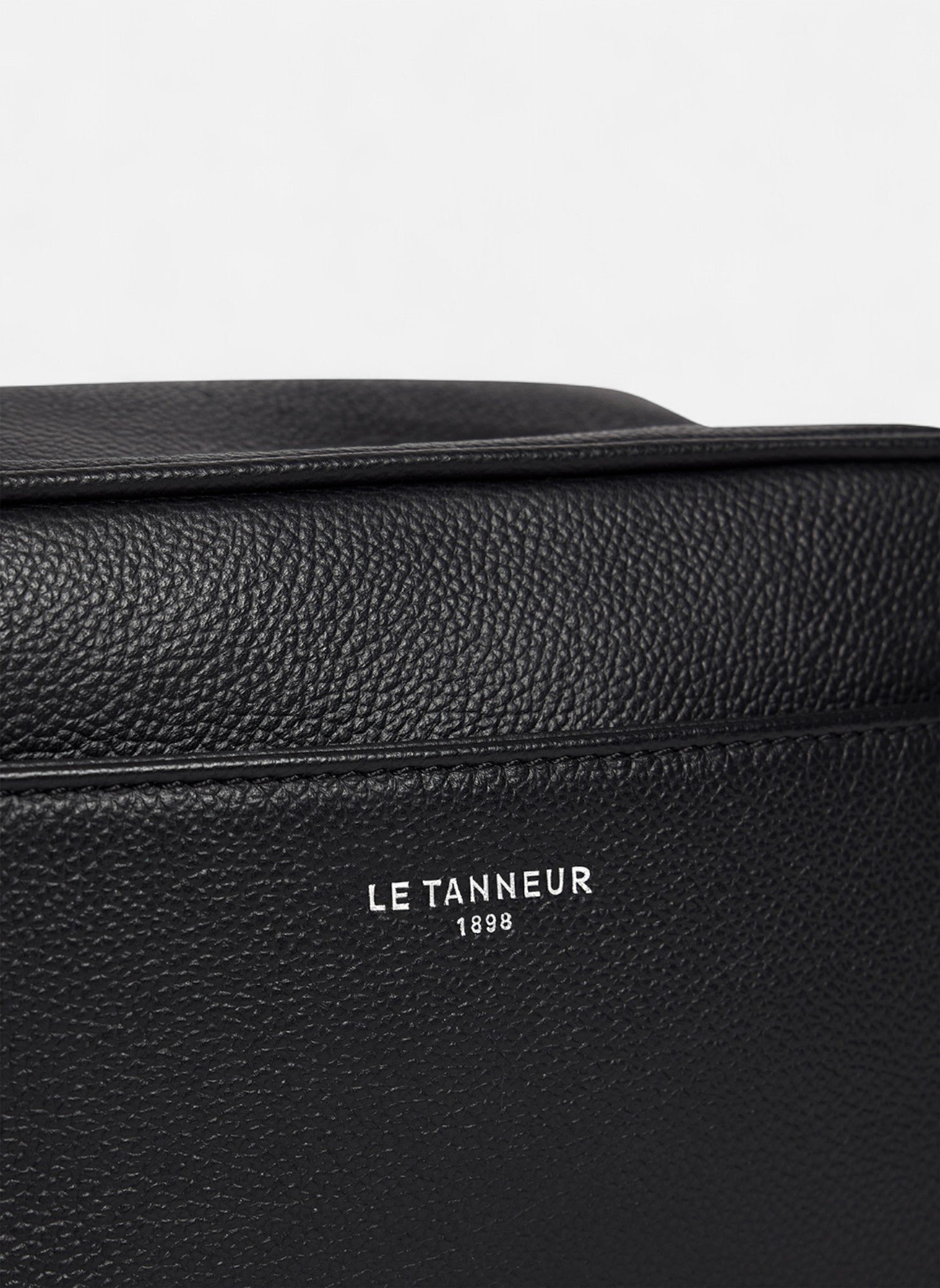 Trousse de toilette en cuir grainé LE TANNEUR Noir