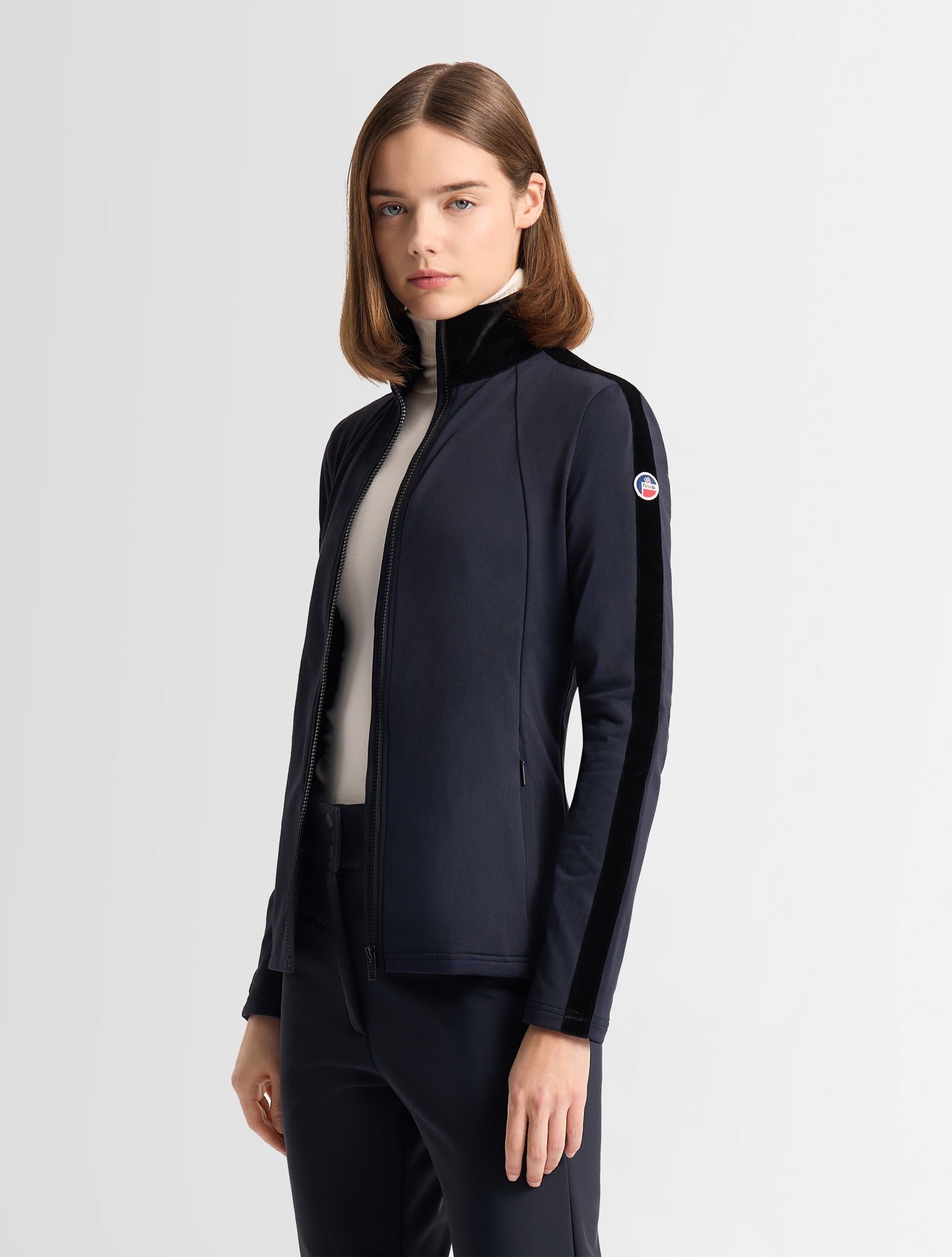 Veste technique stellaria col montant coupe ajustée FUSALP Bleu
