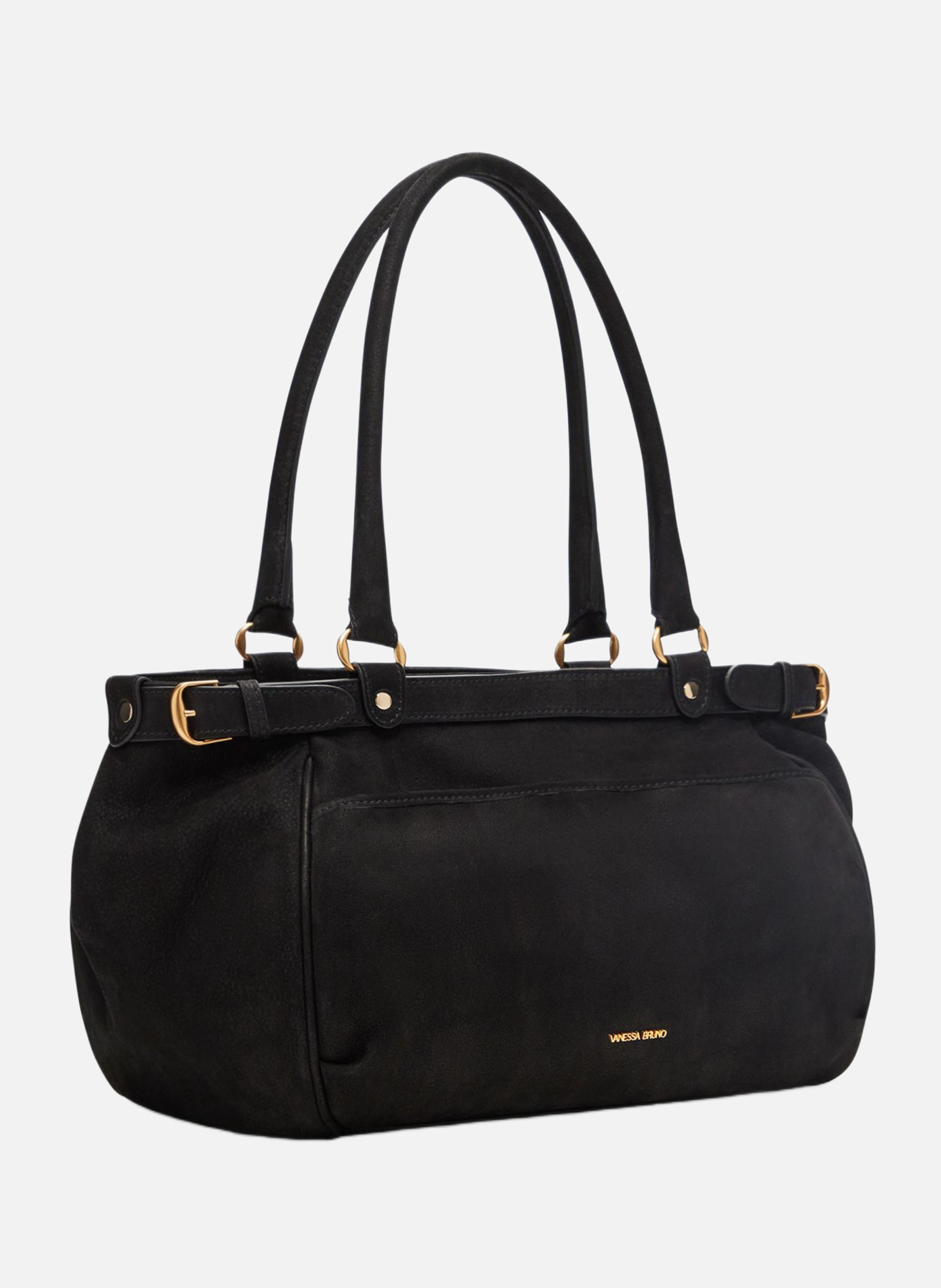 Grand sac lune en cuir VANESSA BRUNO Noir