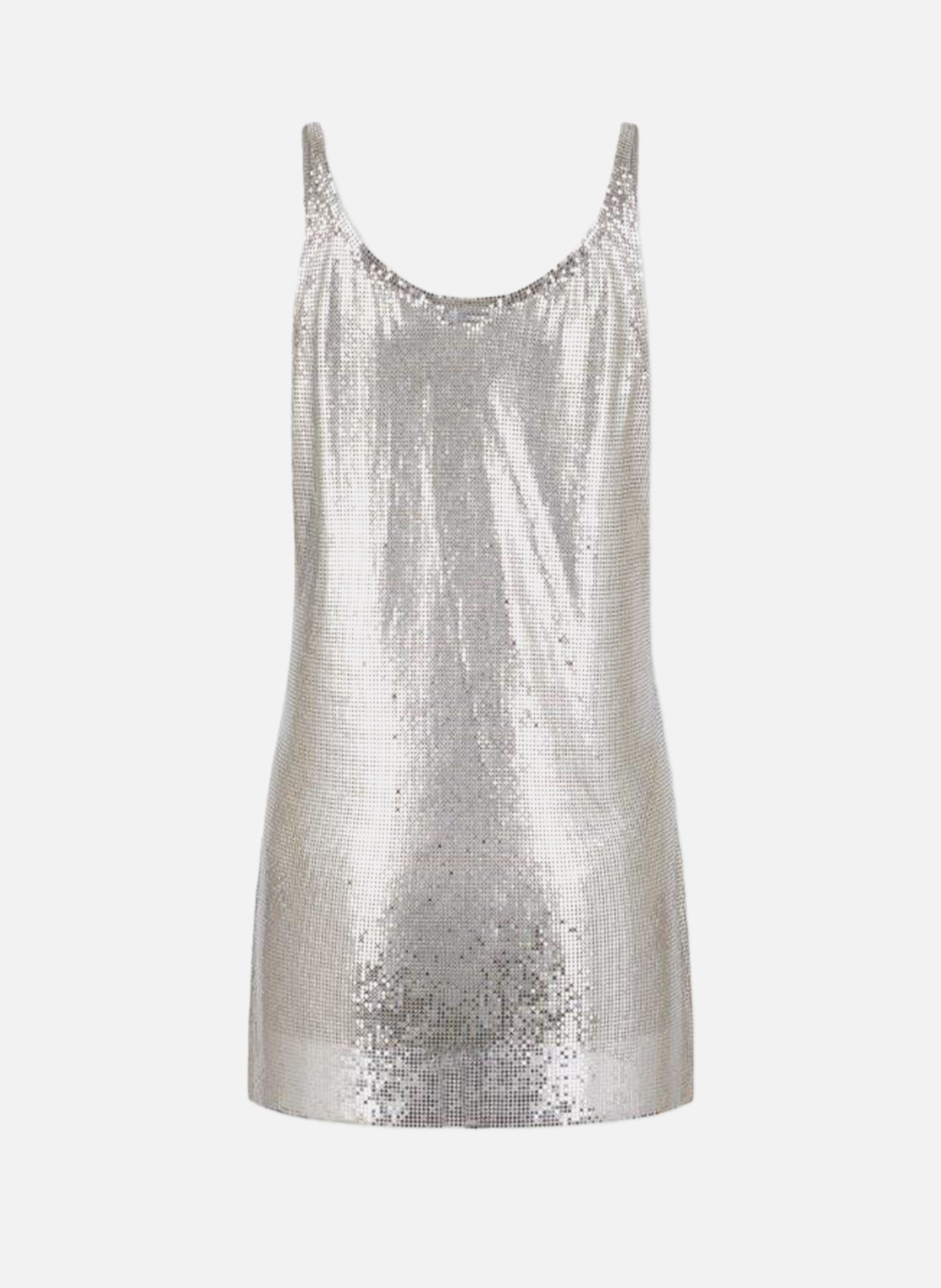 Débardeur en mesh RABANNE Argent