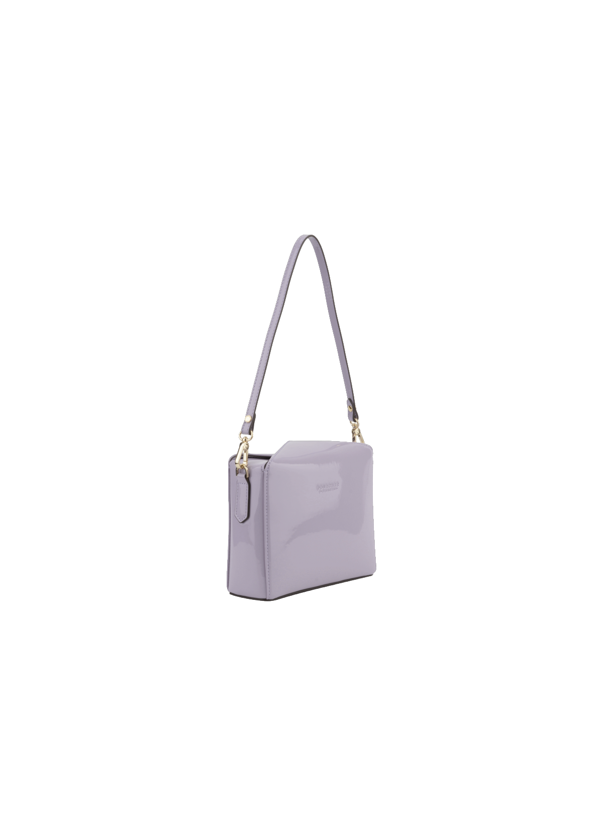 Cassetta vernis | sac porté épaule en cuir de vachette POURCHET Violet