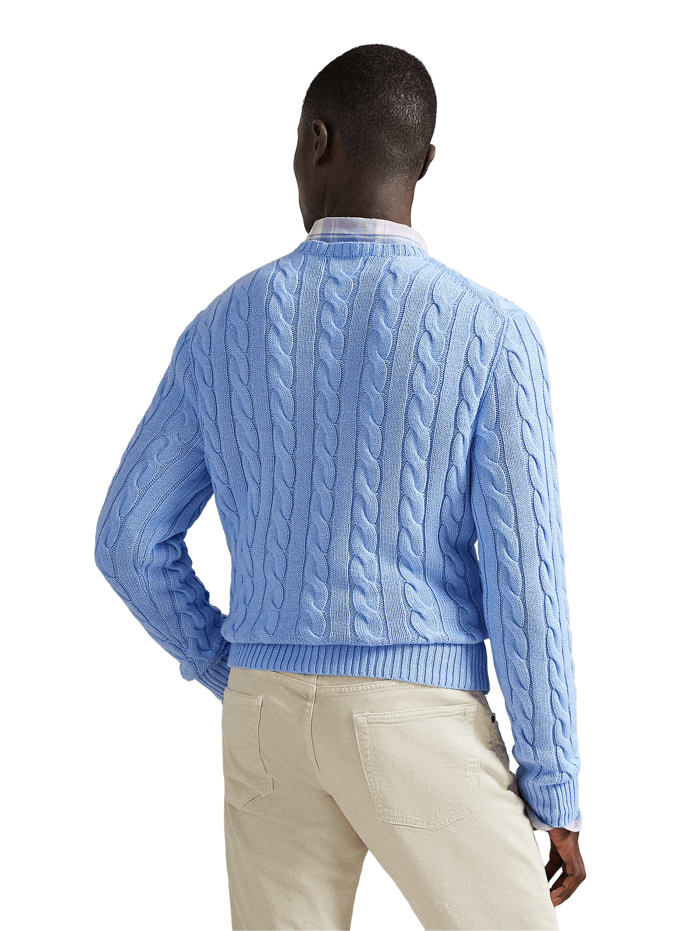 Cable knit jumper Blue