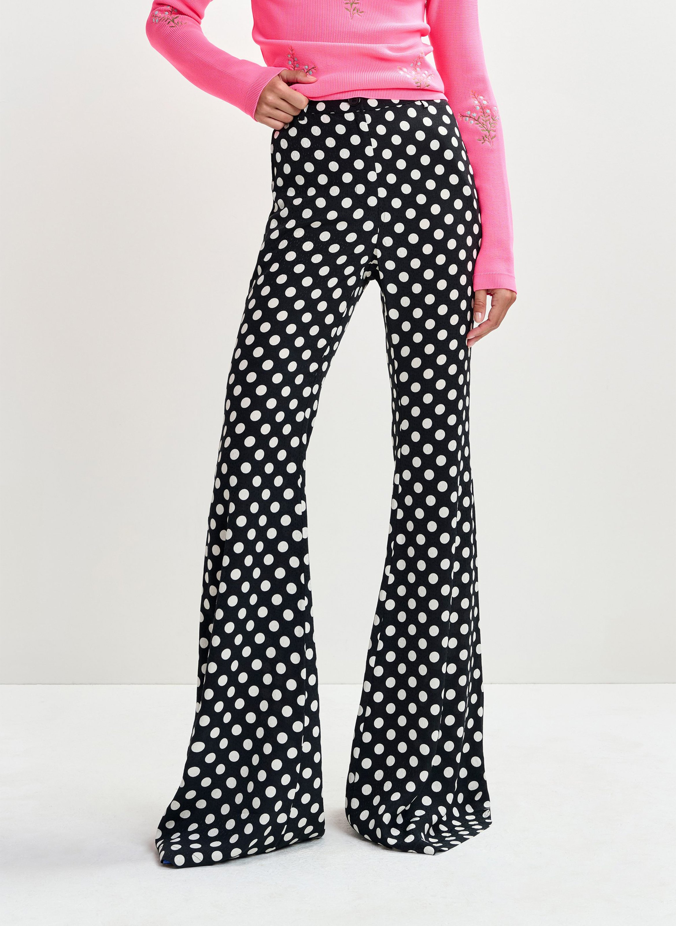 Pantalon flare imprimé Jodie ESSENTIEL ANTWERP Noir