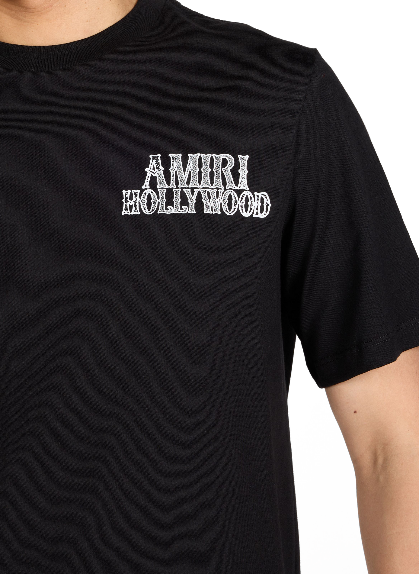 Biker-style cotton t-shirt AMIRI Black