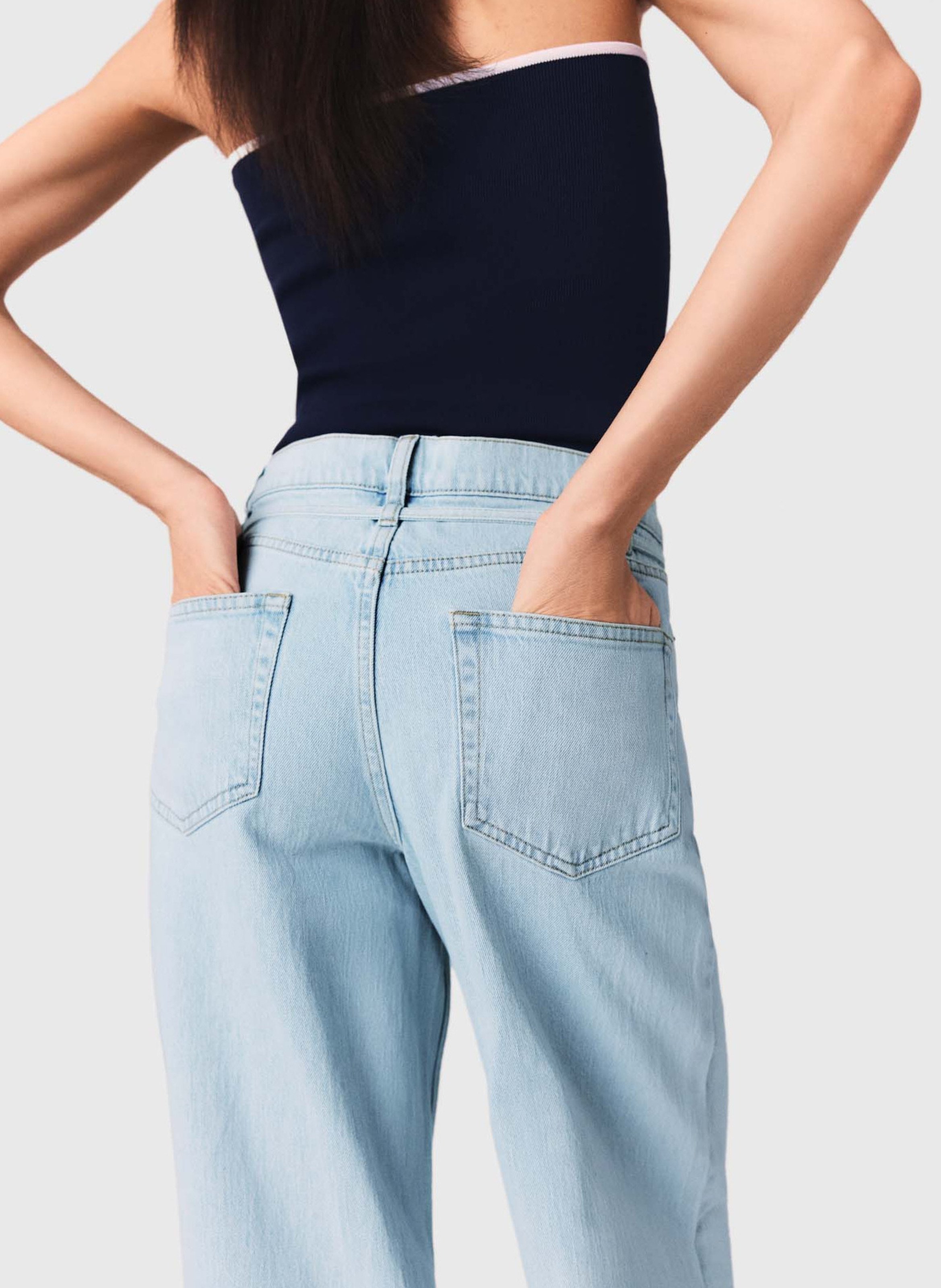 Jean large en coton mélangé MAJE Bleu