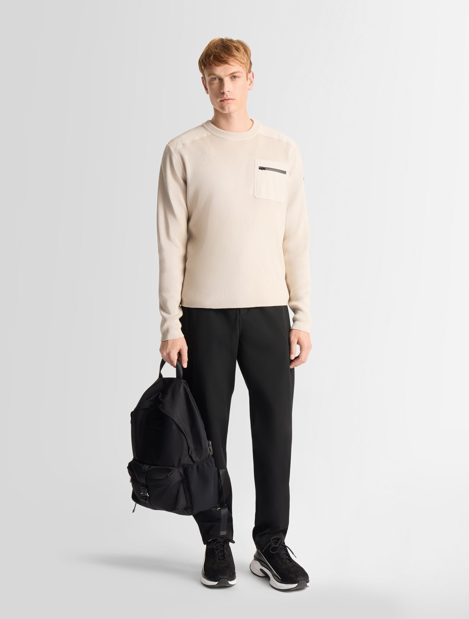 Pull tevan col rond coupe regular FUSALP Blanc