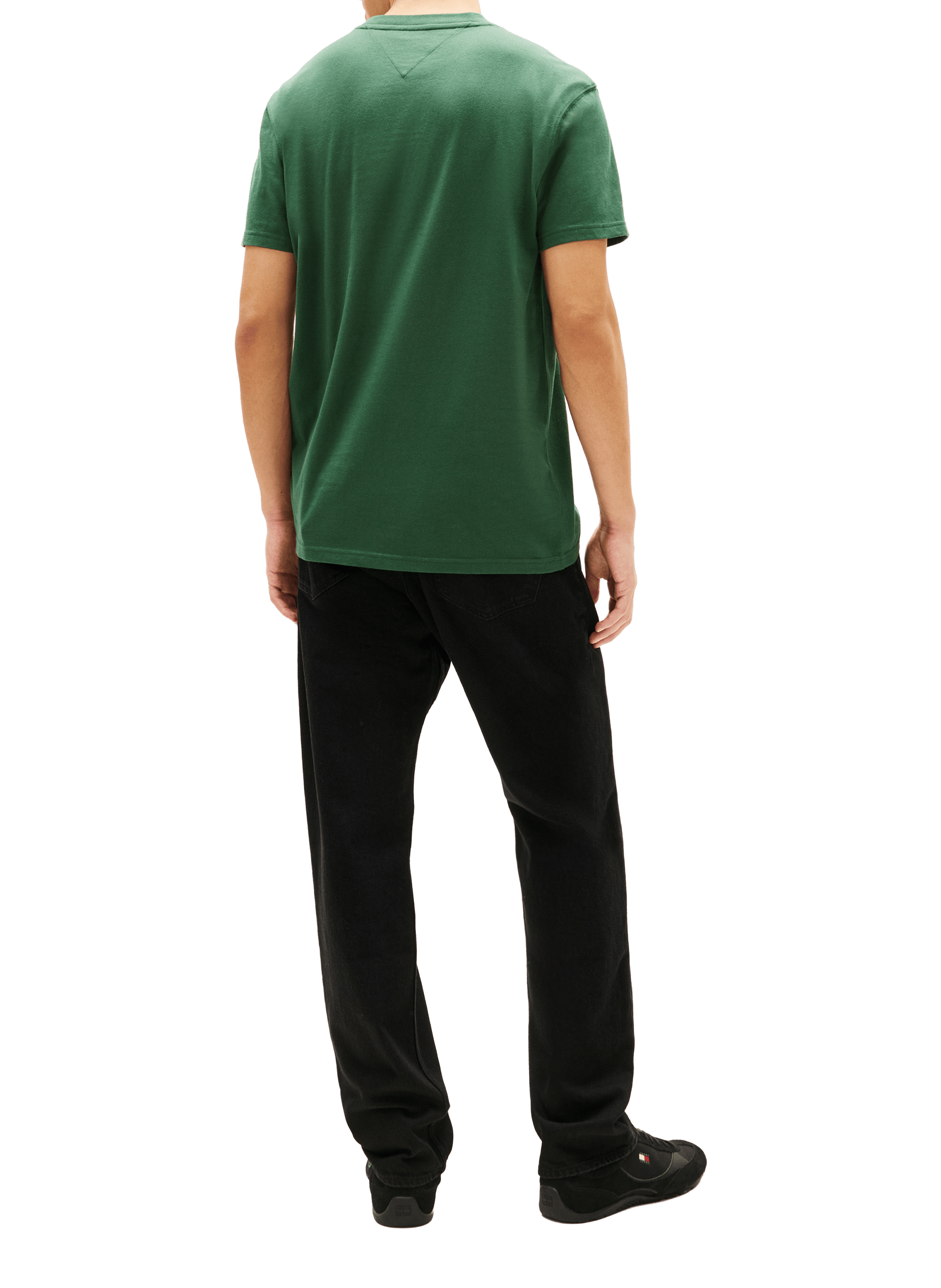 Straight printed cotton T-shirt TOMMY HILFIGER Green