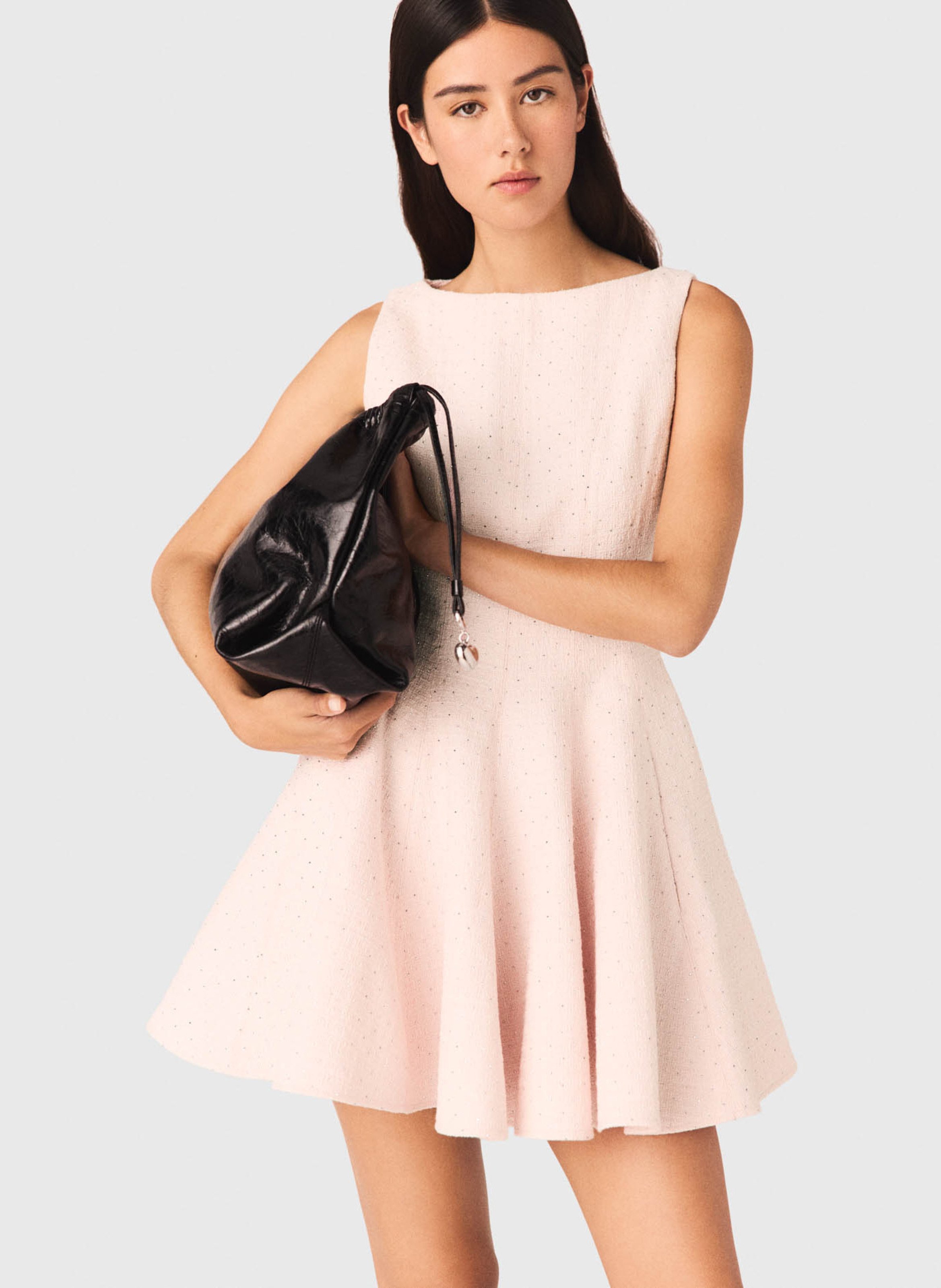 Robe courte évasée MAJE Rose