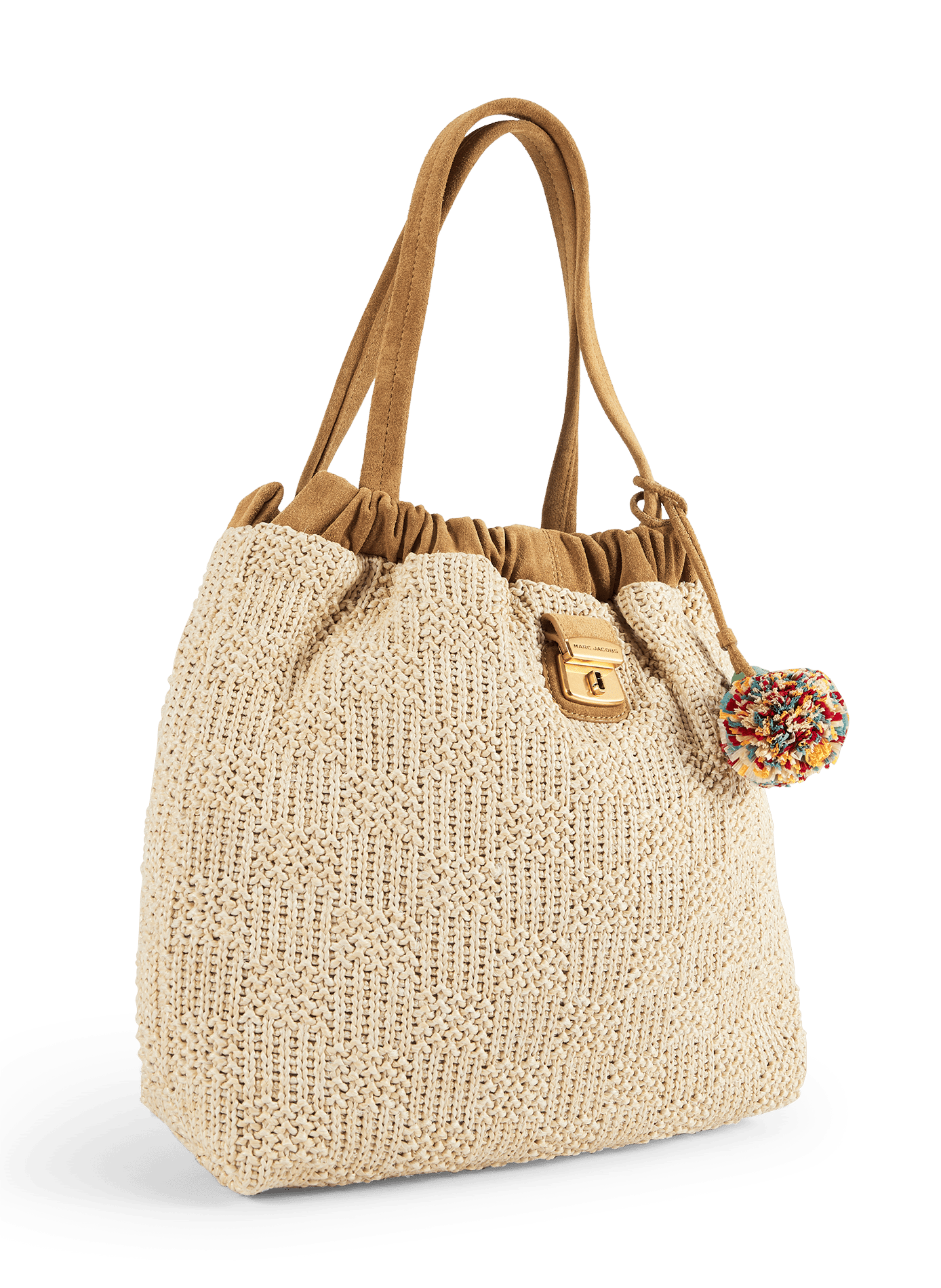 Sac à main raphia avec charms MARC JACOBS Beige
