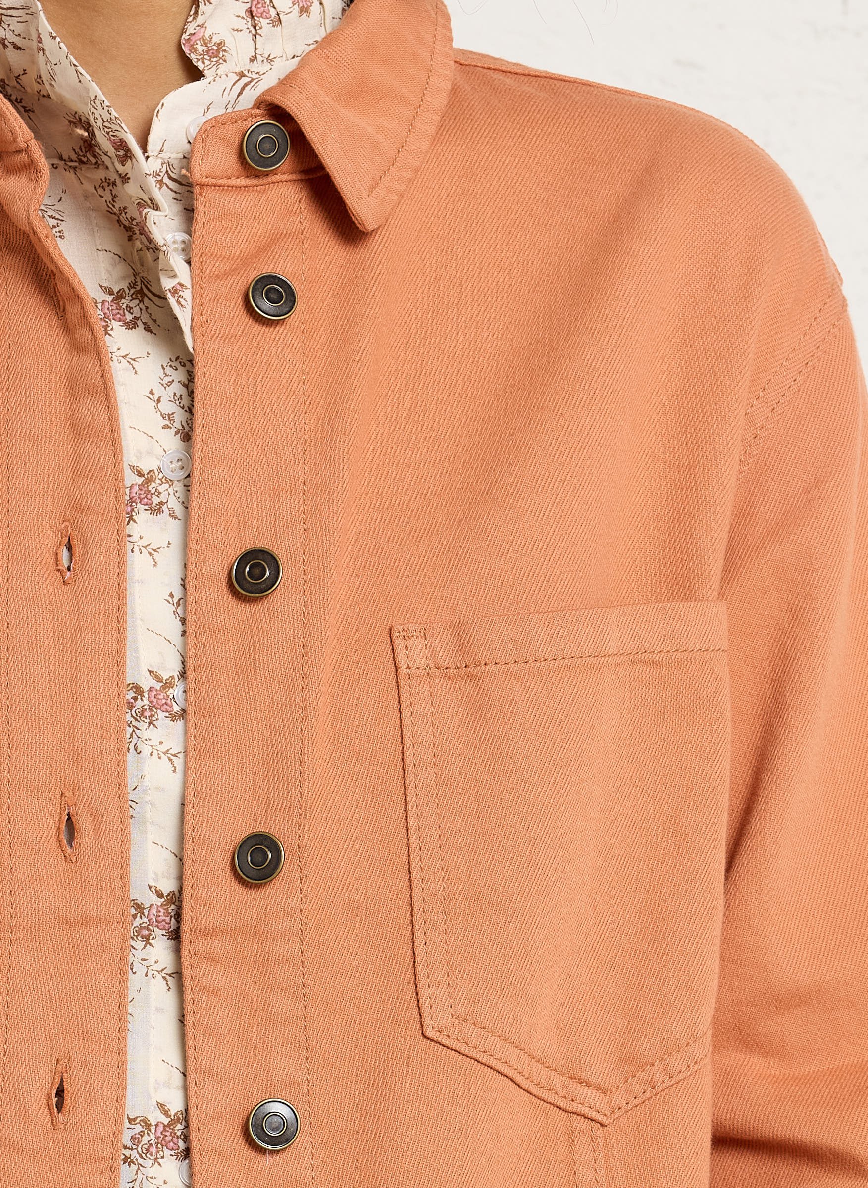 Veste courte droite boutonnée dixie MAISON 123 Rouge