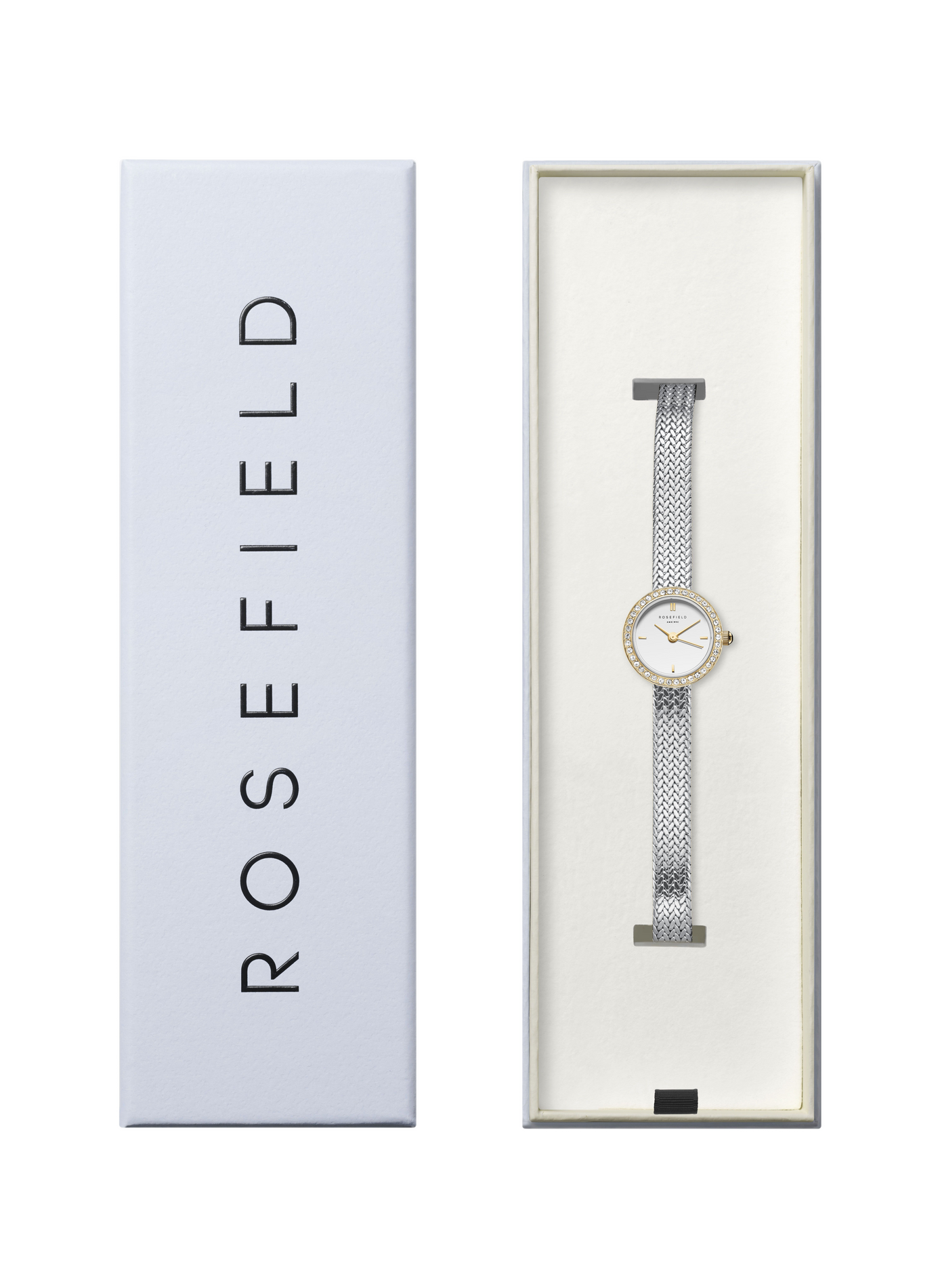 Montre analogique Mini Small Edit à cristaux ROSEFIELD Blanc