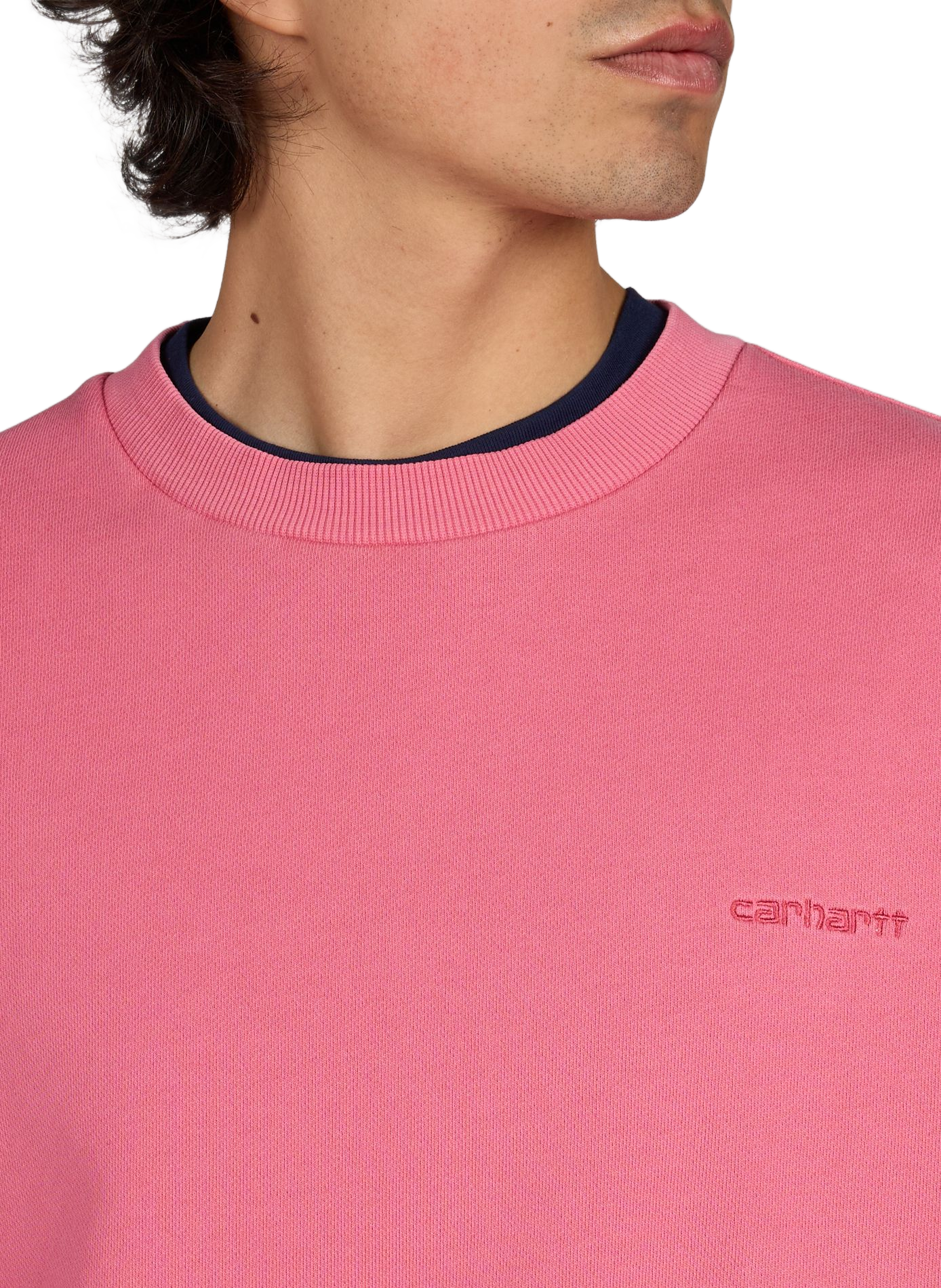 Oversized cotton logo sweater CARHARTT WIP Pink