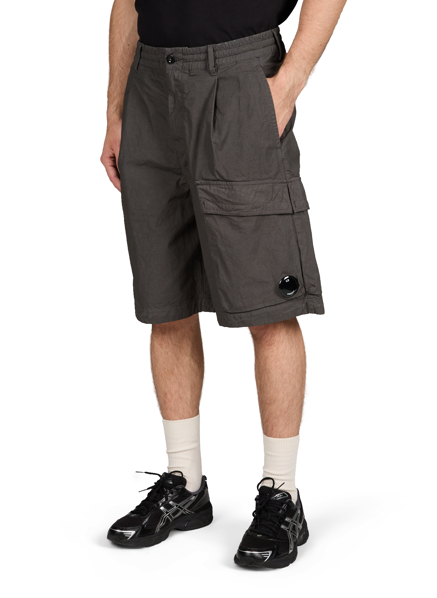 Straight cotton shorts CP COMPANY Grey