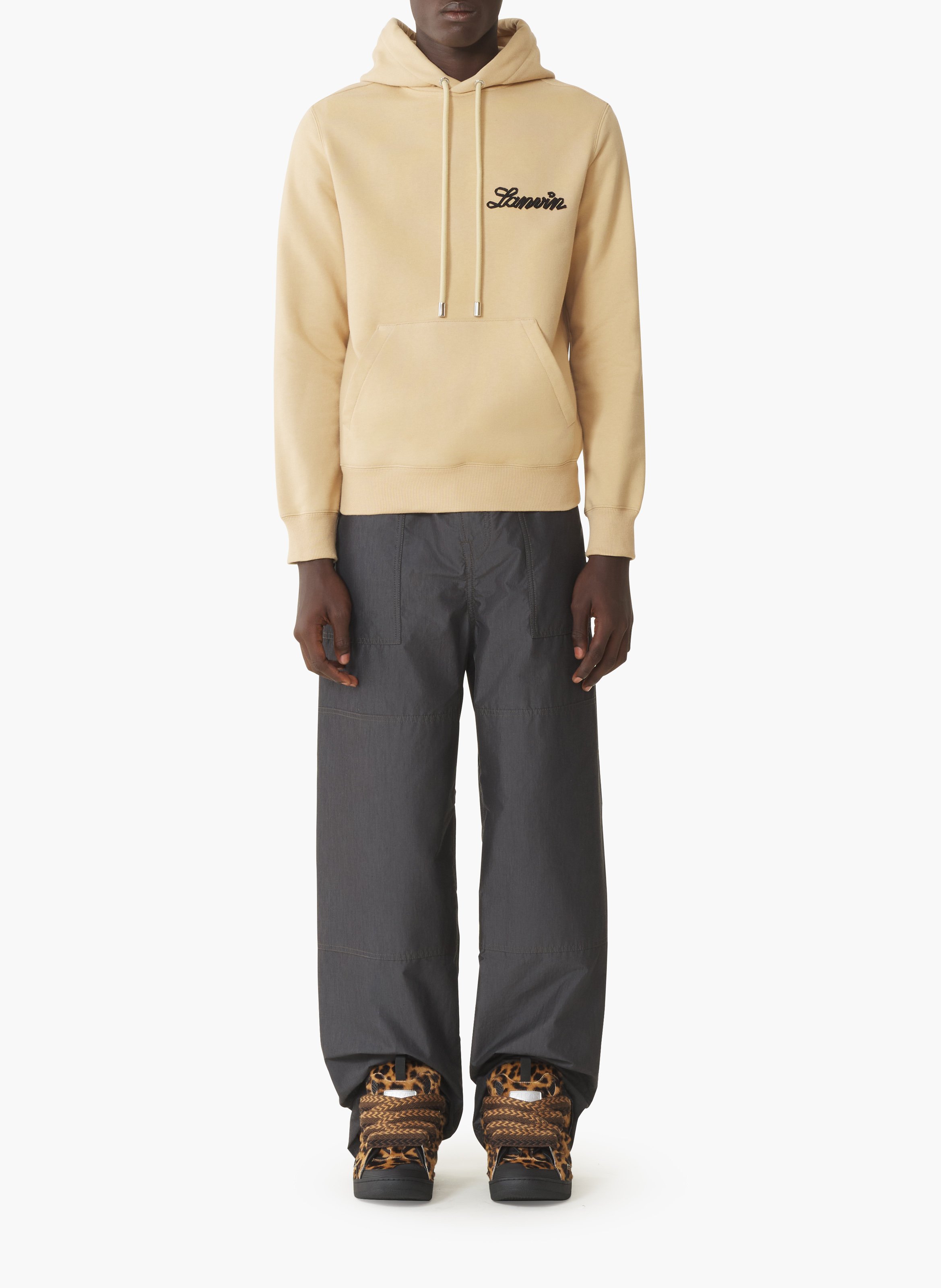 Pantalon large en chambray LANVIN Noir