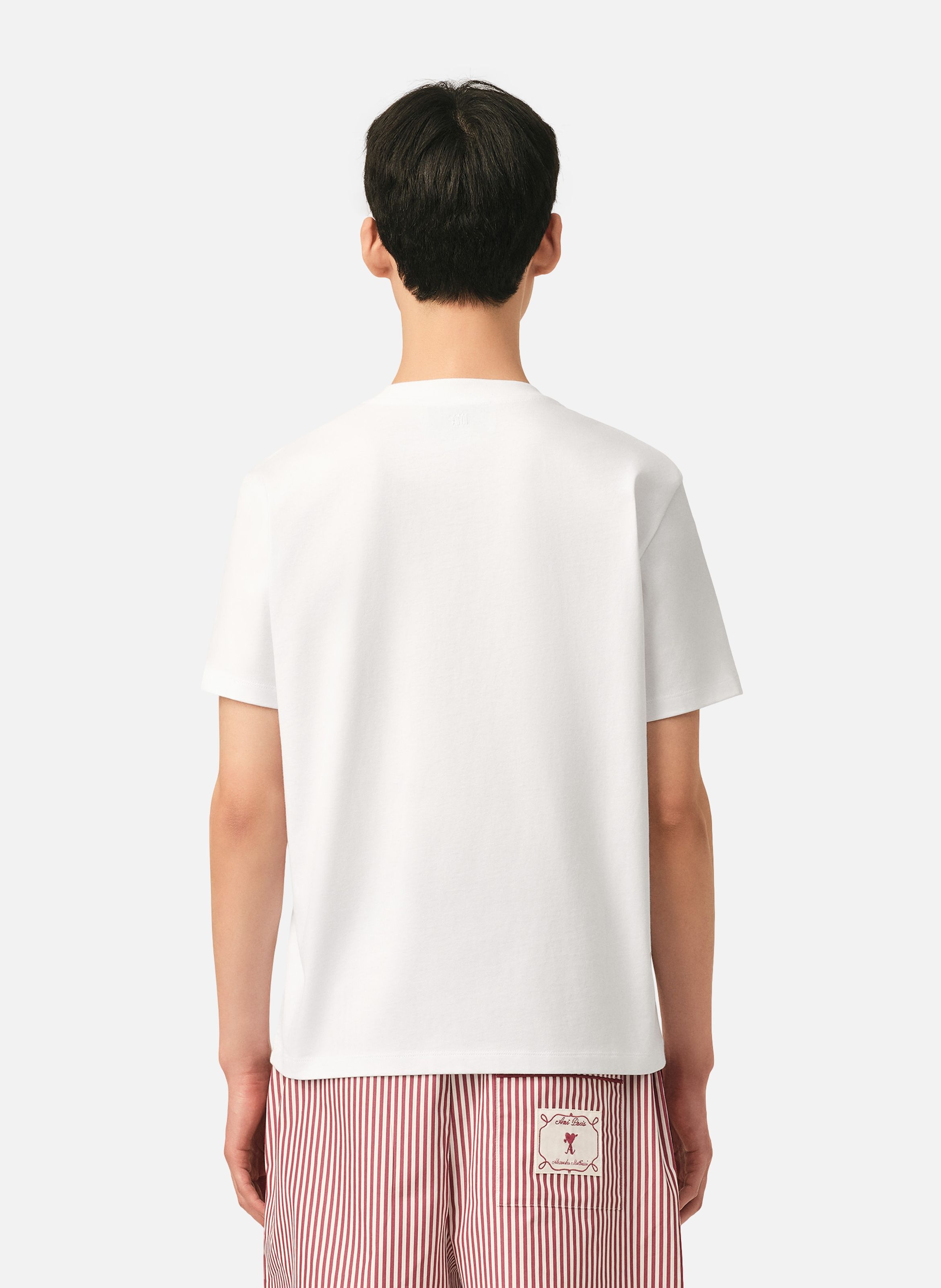 T-shirt ami de coeur en coton AMI PARIS Blanc