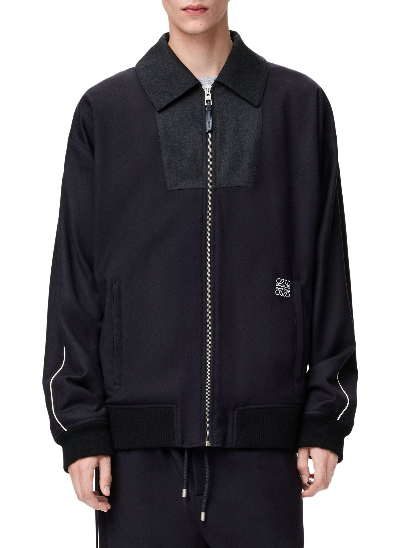 Veste de survêtement en laine LOEWE Bleu