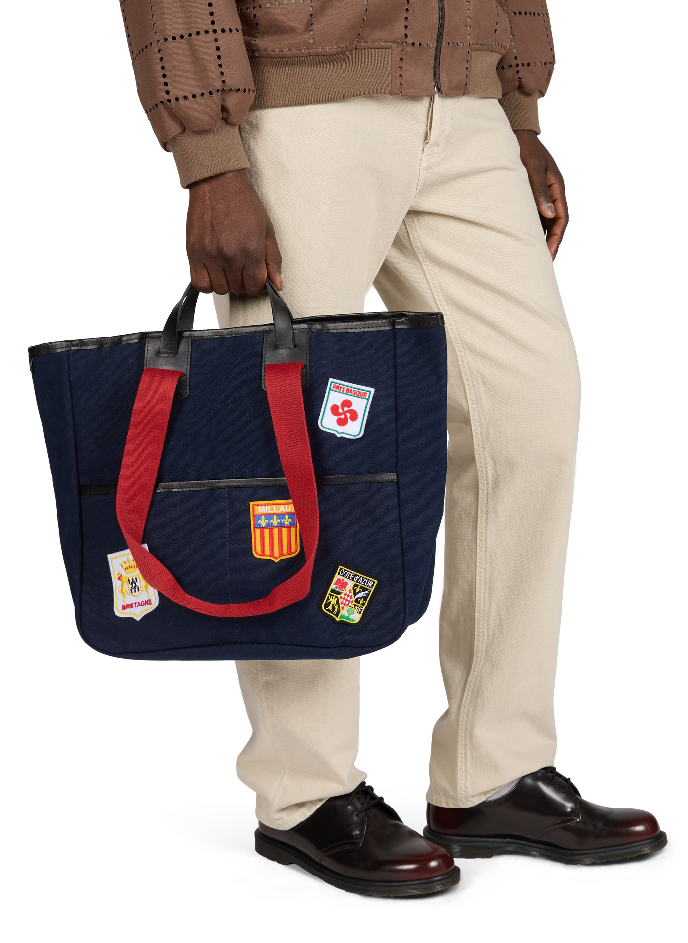 Tote bag with cotton patches BLEU DE CHAUFFE Blue
