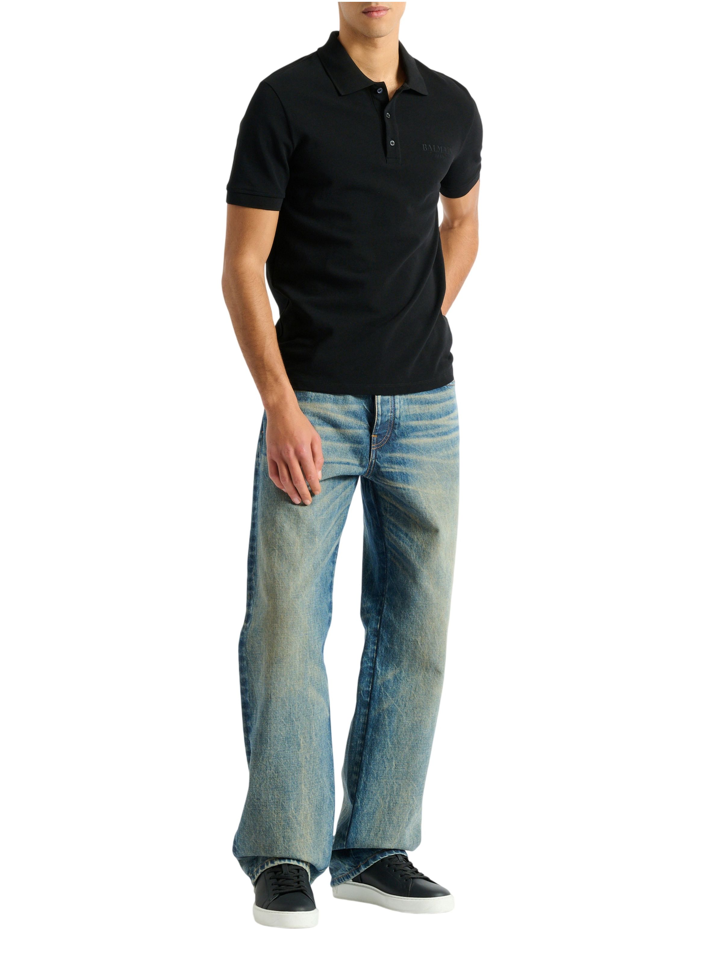 Polo balmain vintage brodé BALMAIN Noir