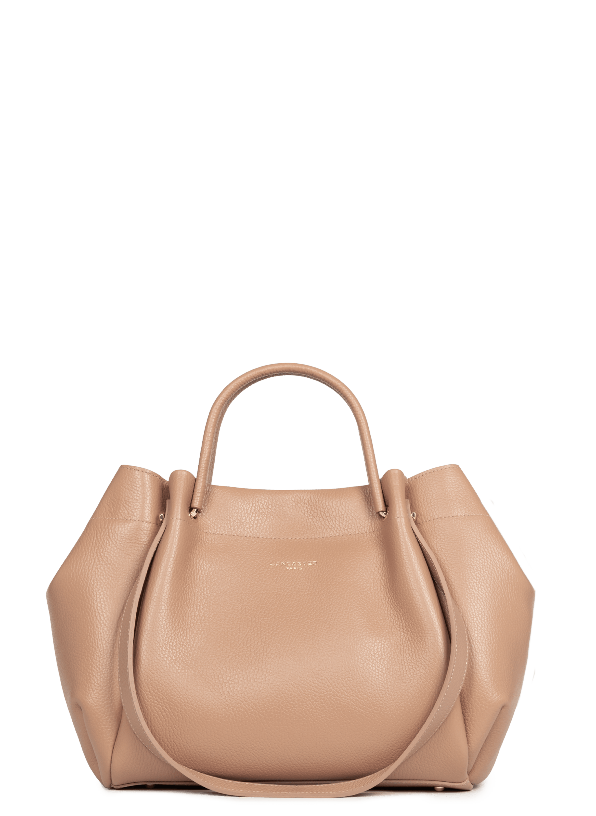 Extra large tote bag - foulonné double louisa LANCASTER Beige