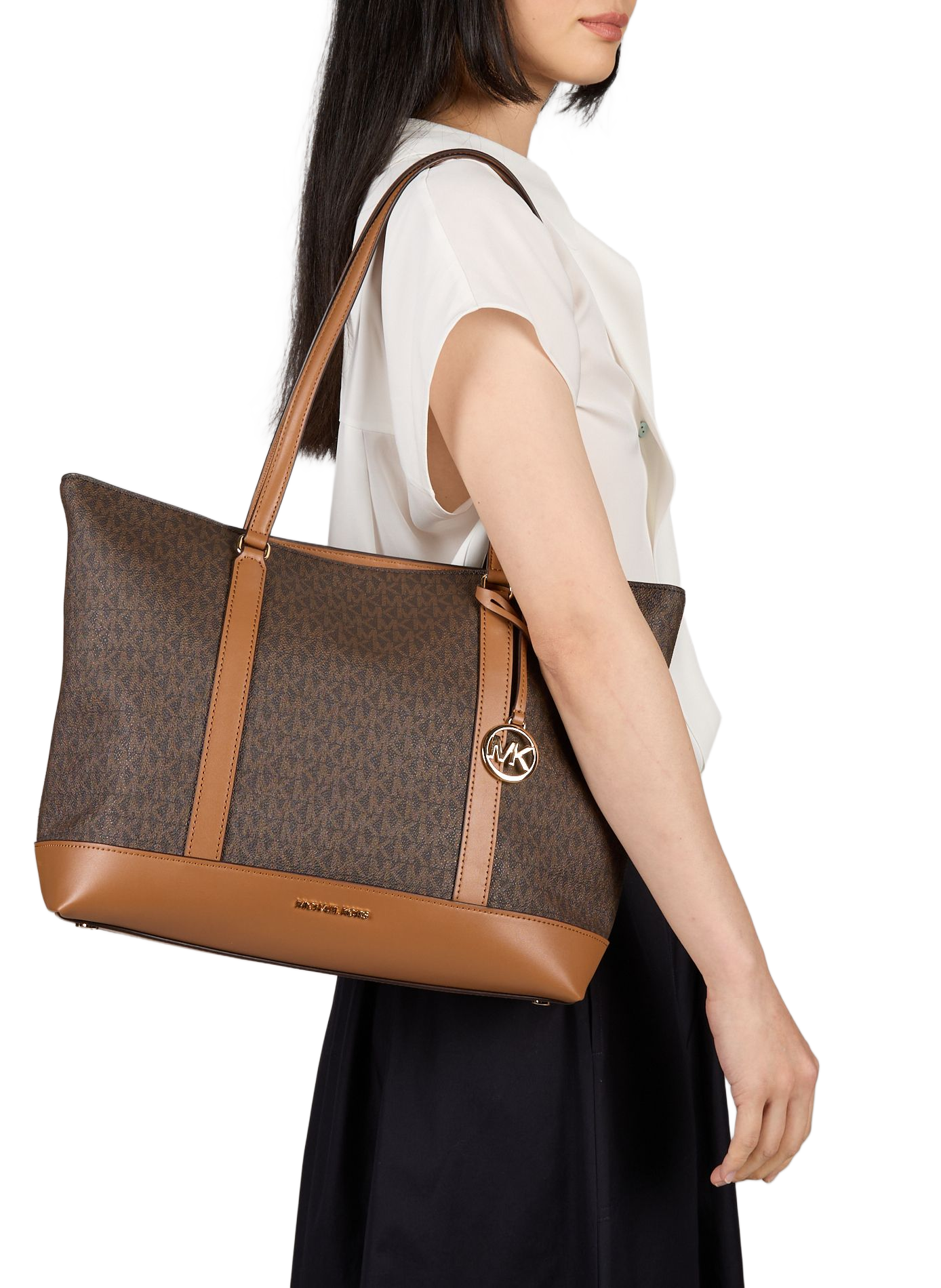 Sac cabas imprimé MICHAEL KORS Marron