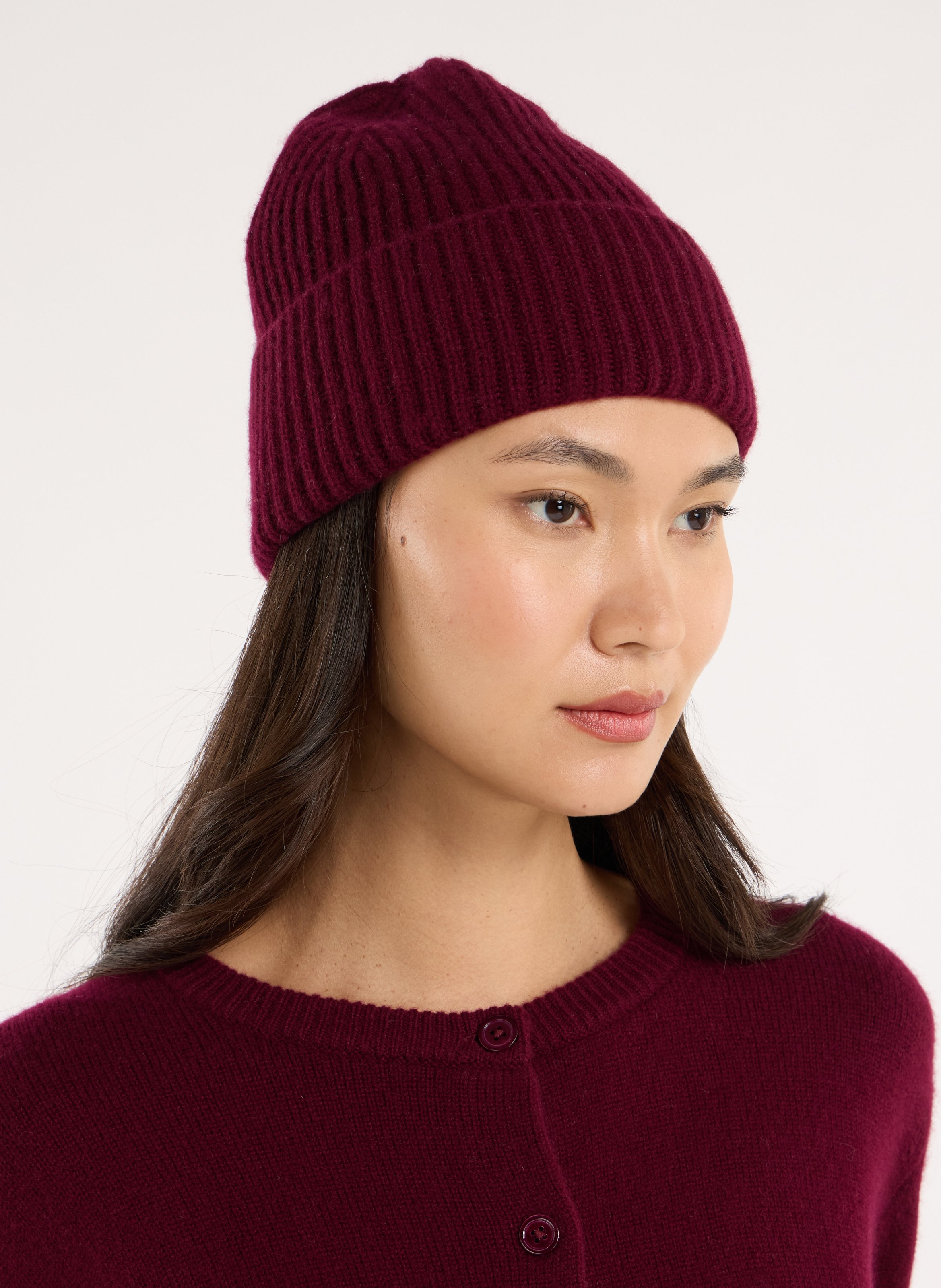 Ribbed Cashmere Beanie SAISON 1865 Red