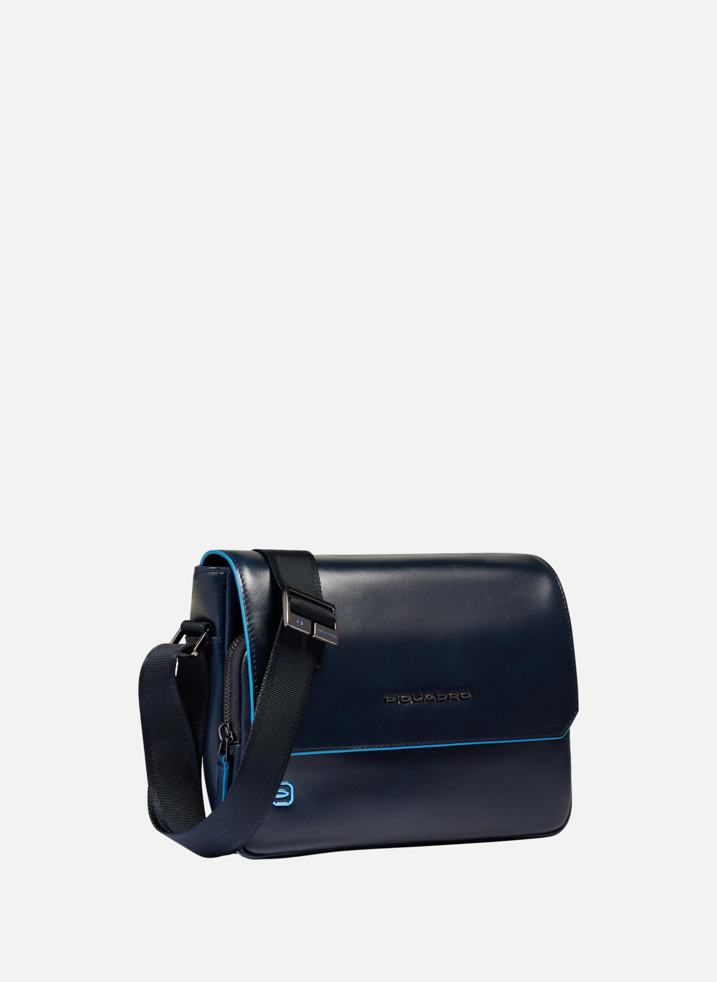 Personalizable men's crossbody bag PIQUADRO Blue