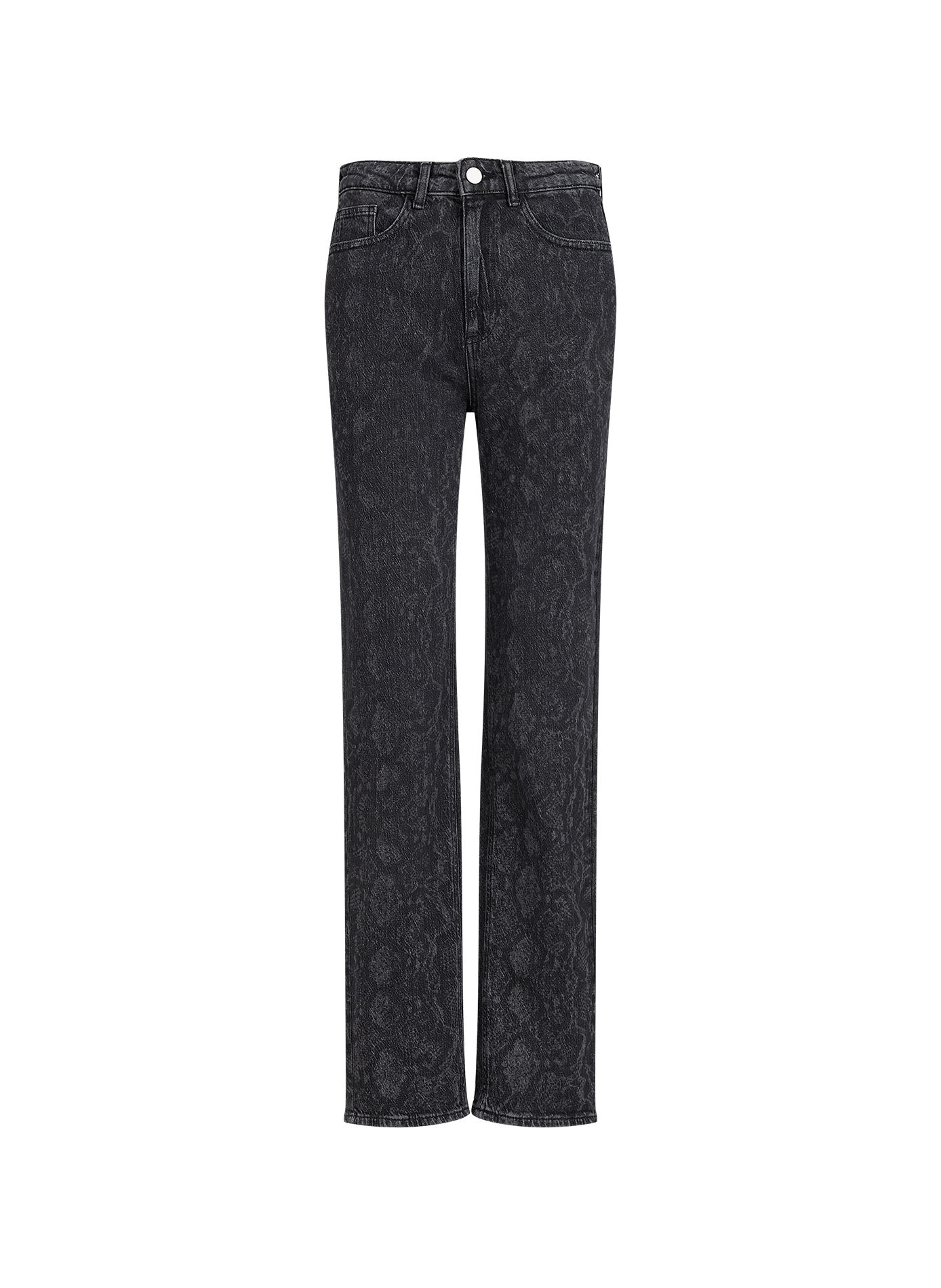 Straight-leg printed jeans in a cotton blend VILA Grey