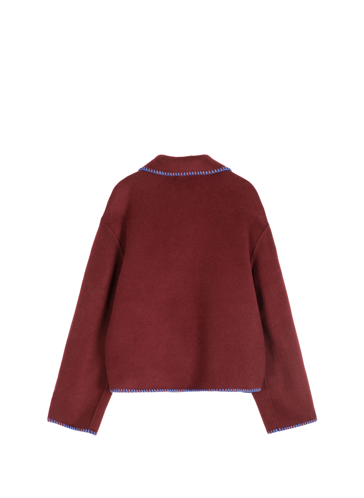 Veste droite unie en laine mélangée BOBO CHOSES Red