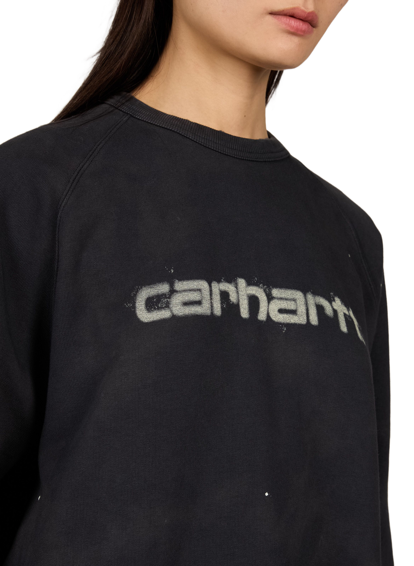 Sweatshirt mit Rundhalsausschnitt und Siebdruck CARHARTT WIP Schwarz
